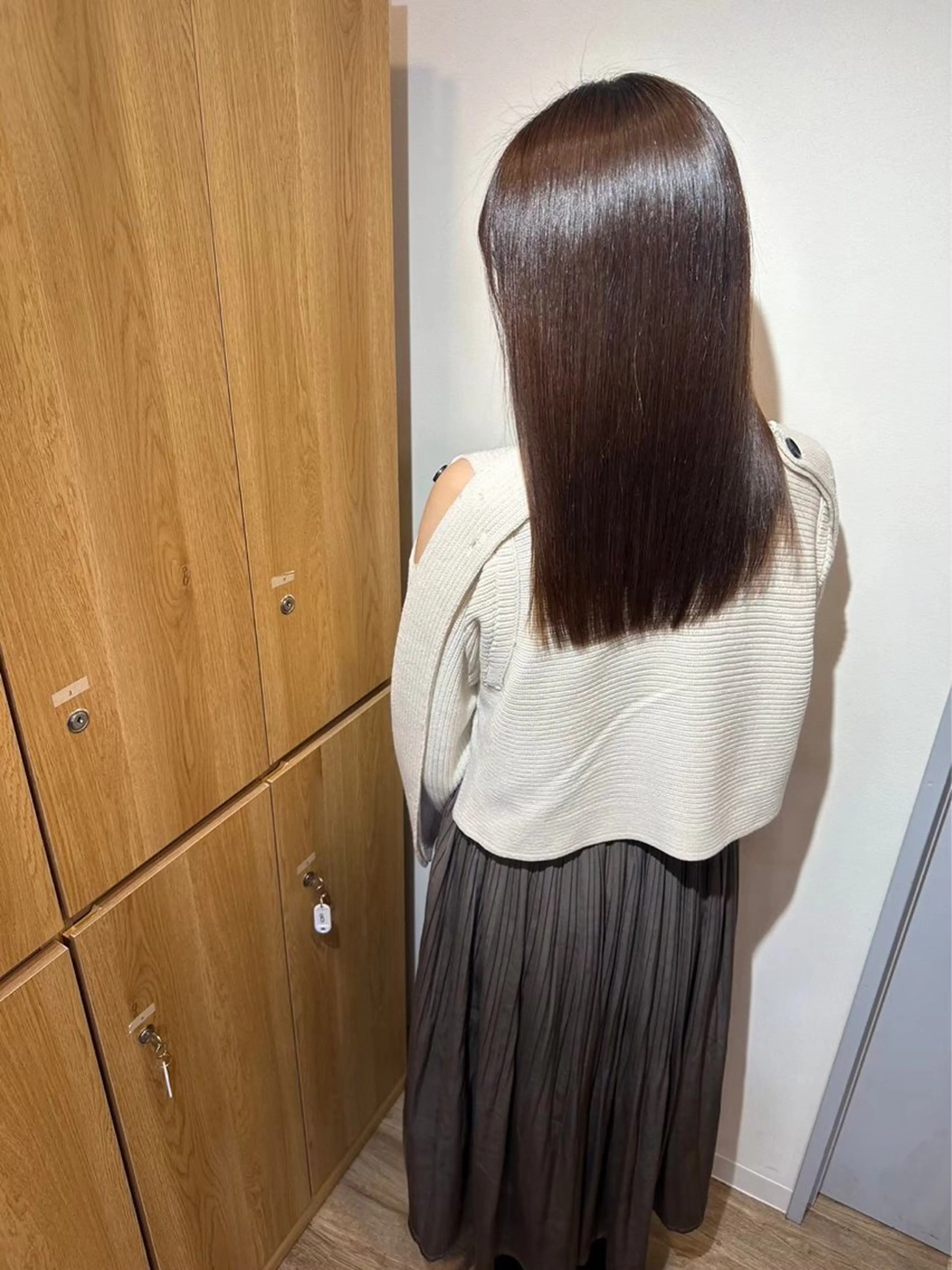 ロング 縮毛矯正 トリートメント tomoka/ioe 茶屋町/モデル募集中のヘアスタイル