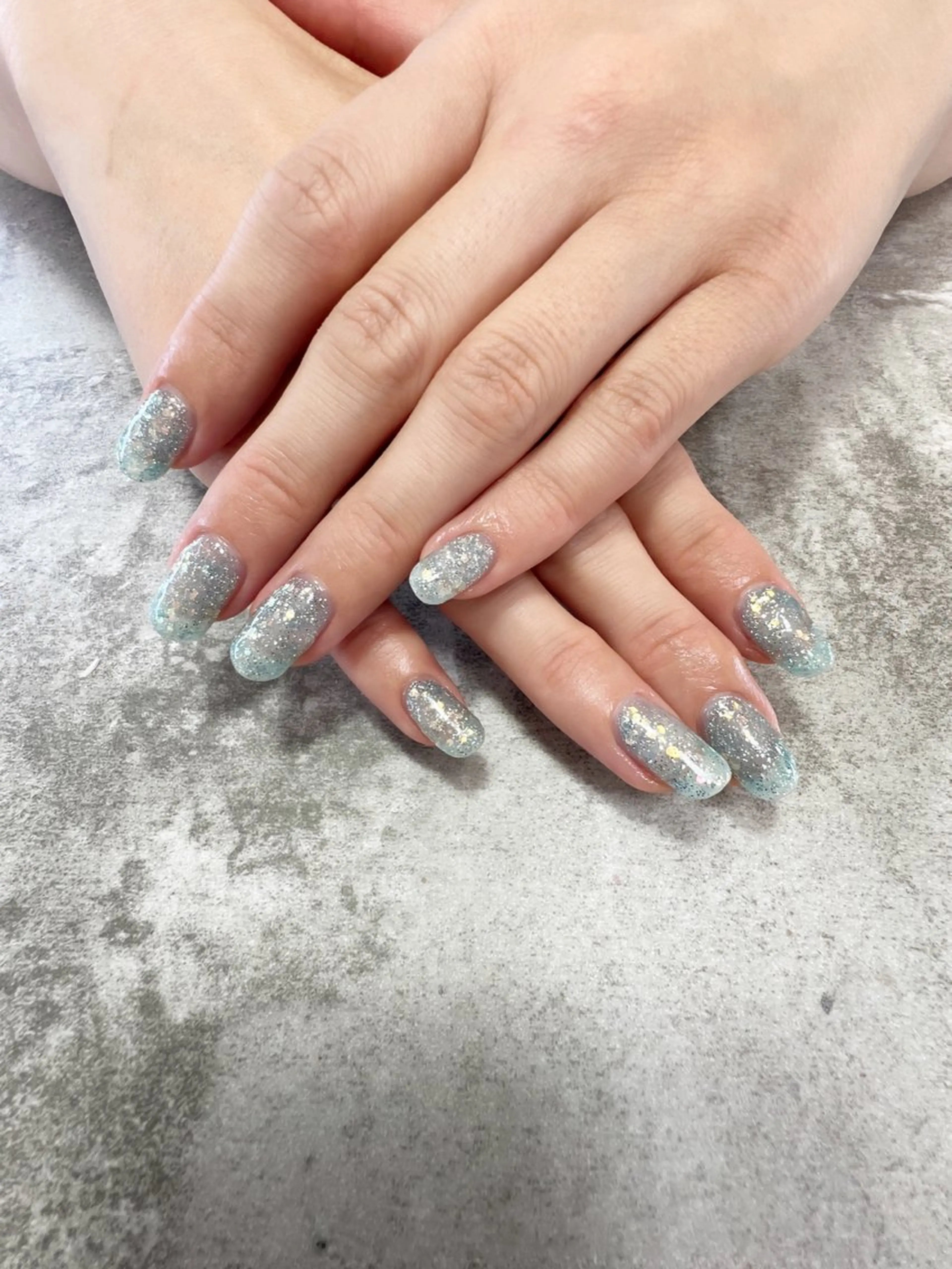 ネイル ラメ(グリッター) ワンカラーネイル ハンドネイル Aura nailのネイルデザイン