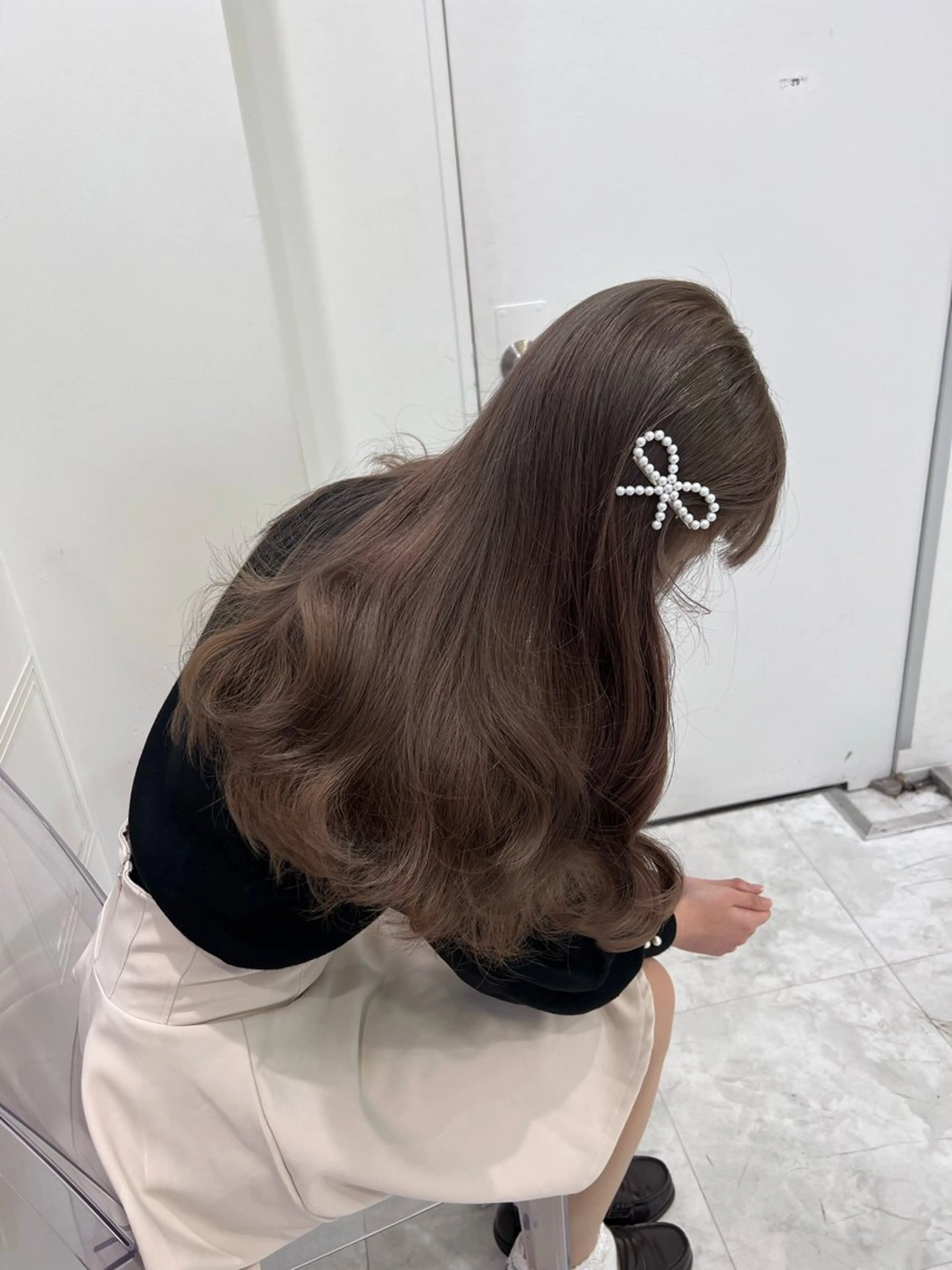 ロング カラー ヘアアレンジ 透明感カラー グレージュ ヘアカラー 上品な透明感カラー 寒色＆暖色ヘア💗のヘアスタイル
