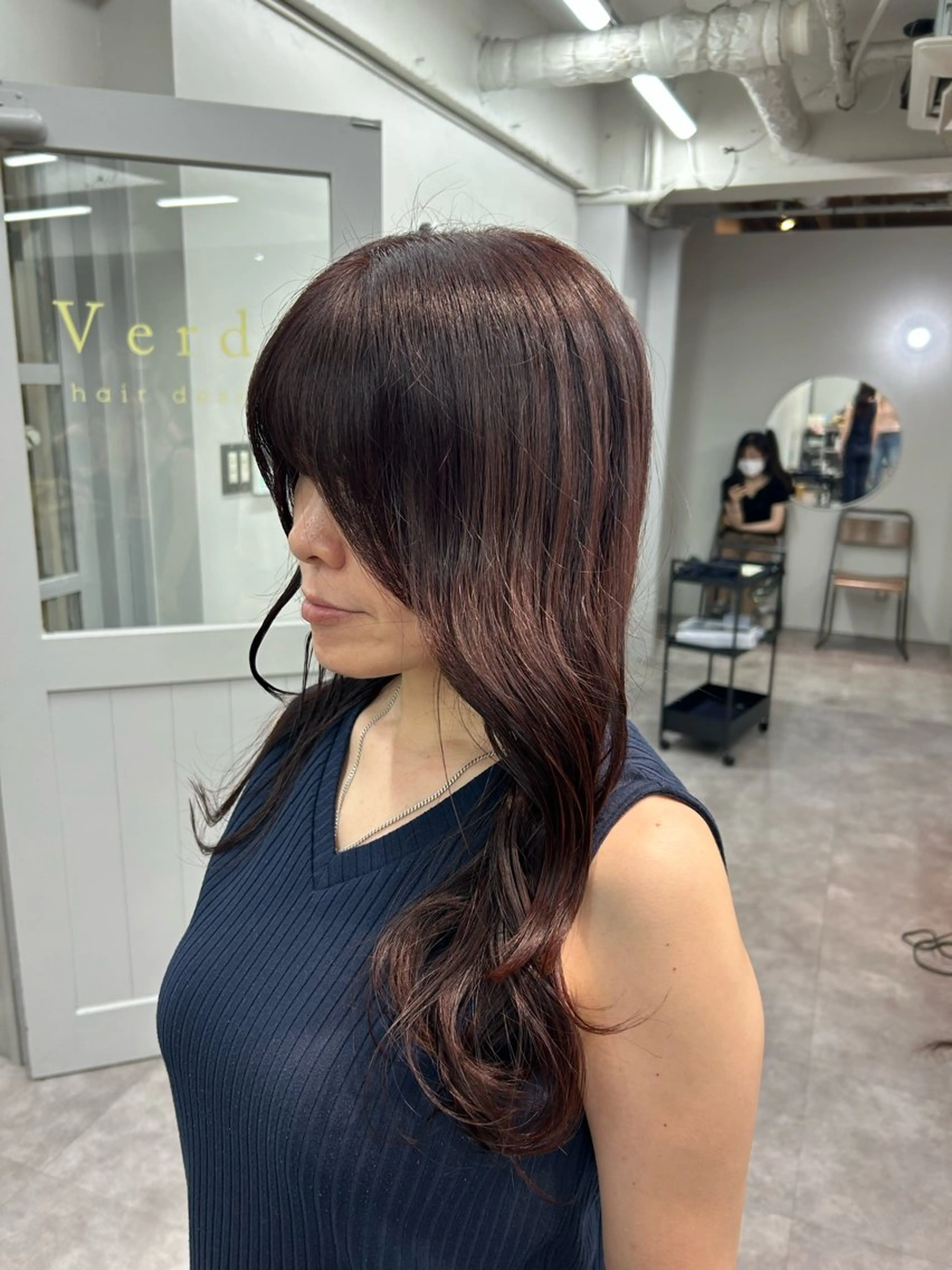 ロング ヘアカラー トリートメント ヘアセット 池袋🫧mio🫧 透明感ワンカラー🫧のヘアスタイル