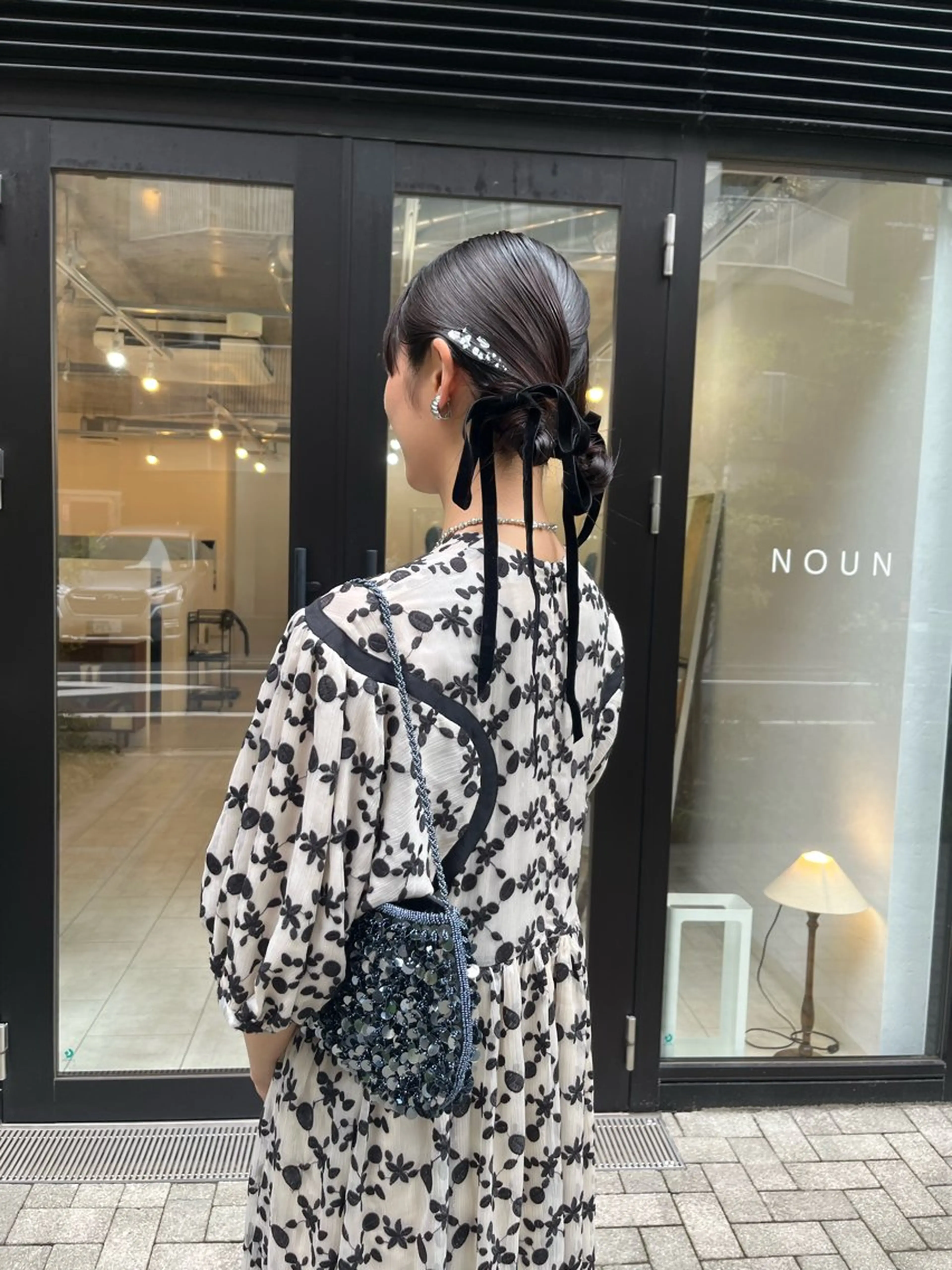 セミロング ヘアアレンジ ヘアセット NOUN所属・eri kinjoのヘアスタイル