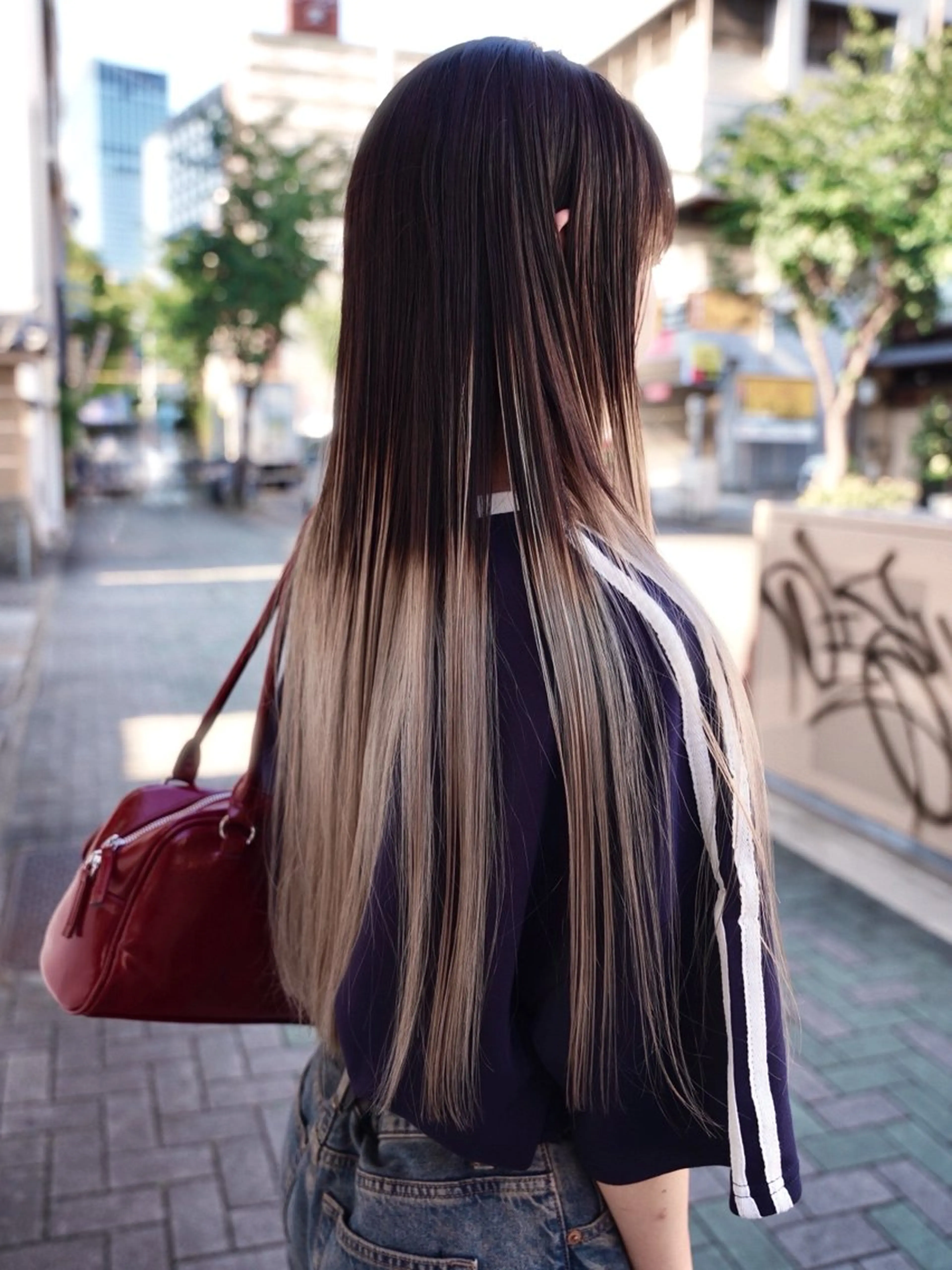 ロング カラー バレイヤージュ デザインカラー レイヤーカット カット ヘアカラー トリートメント ブリーチ/似合わせ カット🦕Kaitoのヘアスタイル