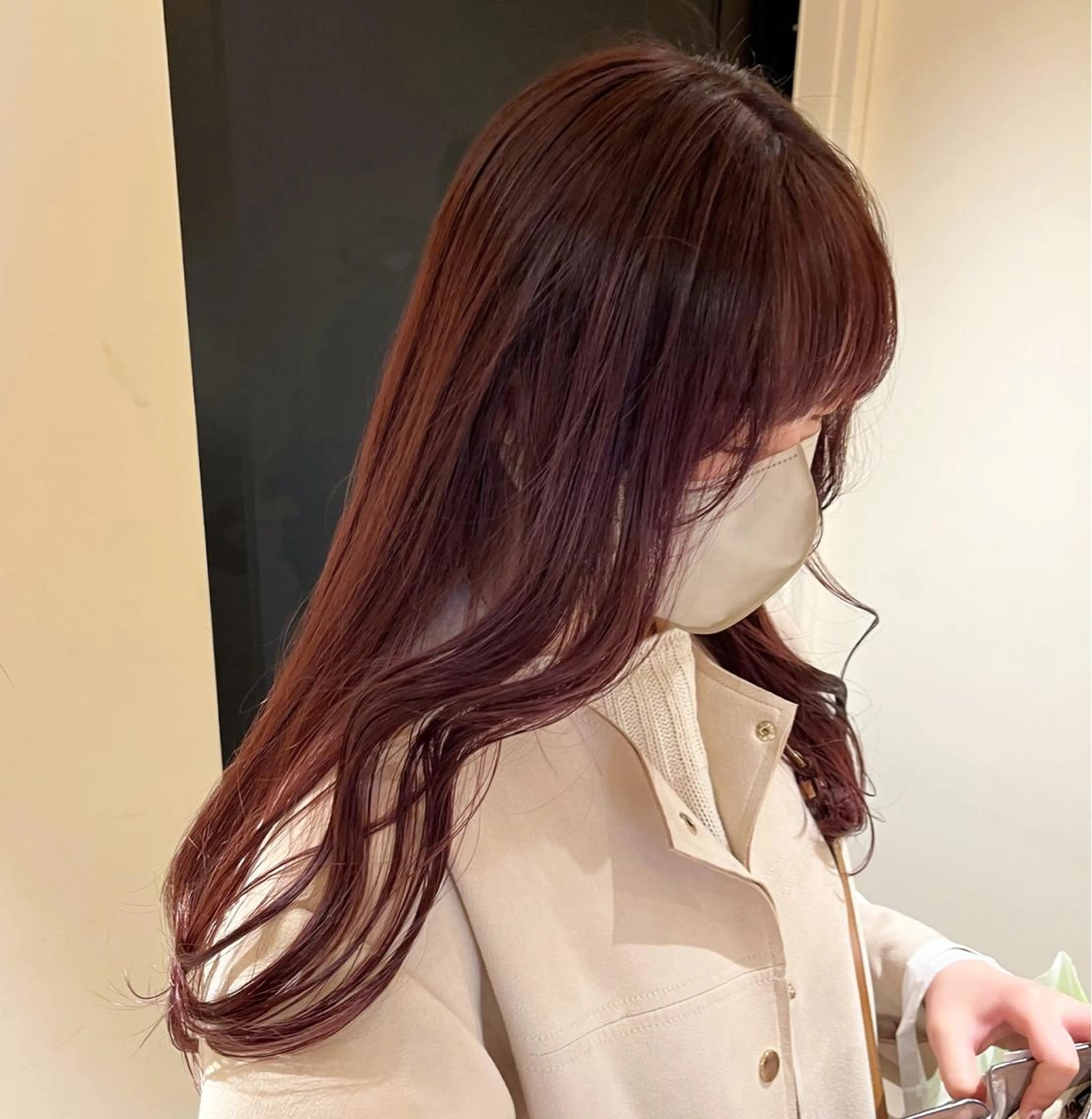 ロング カラー ナミ🩶暗髪/暖色 ❤️/透明感/縮毛のヘアスタイル