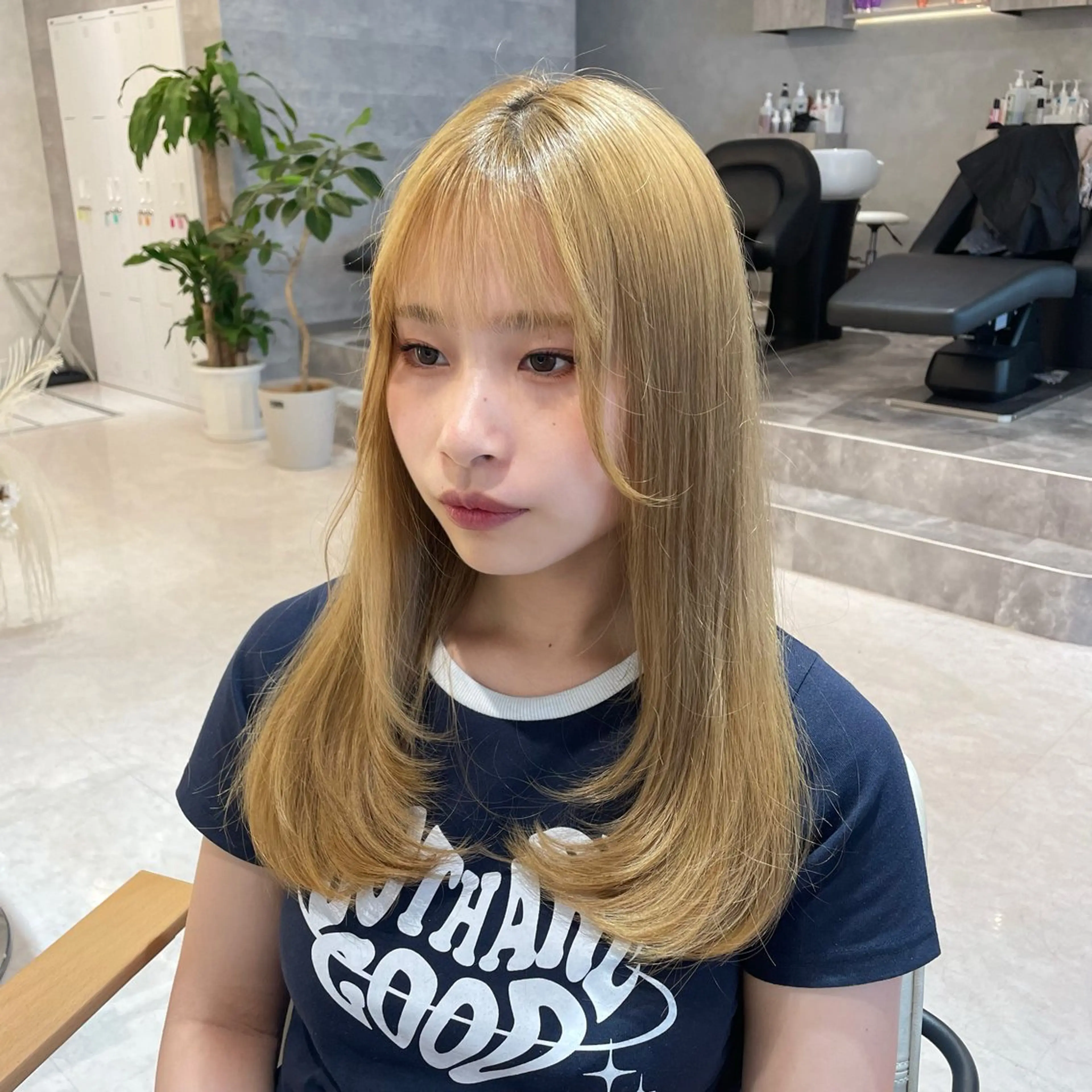 ロング カラー ベージュカラー ブロンド 透明感カラー グレージュ ミルクティーベージュ ヘアカラー トリートメント enu hair所属・ショートモデル募集 エクステ専門店まりこのその他イメージ