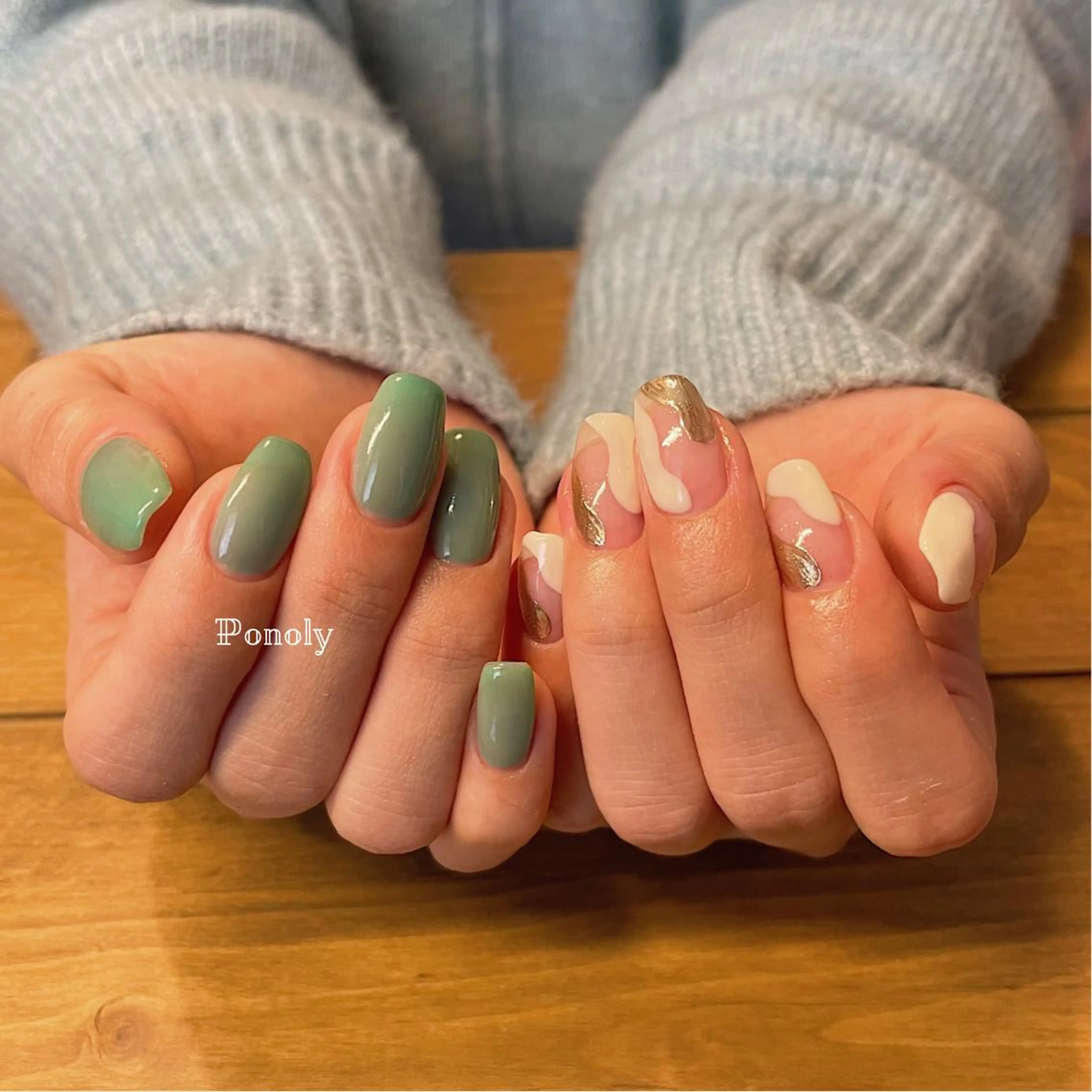 ショート ネイル ジェルネイル マグネットネイル ニュアンスネイル ワンカラーネイル パラジェル 10ten Mikiのネイルデザイン