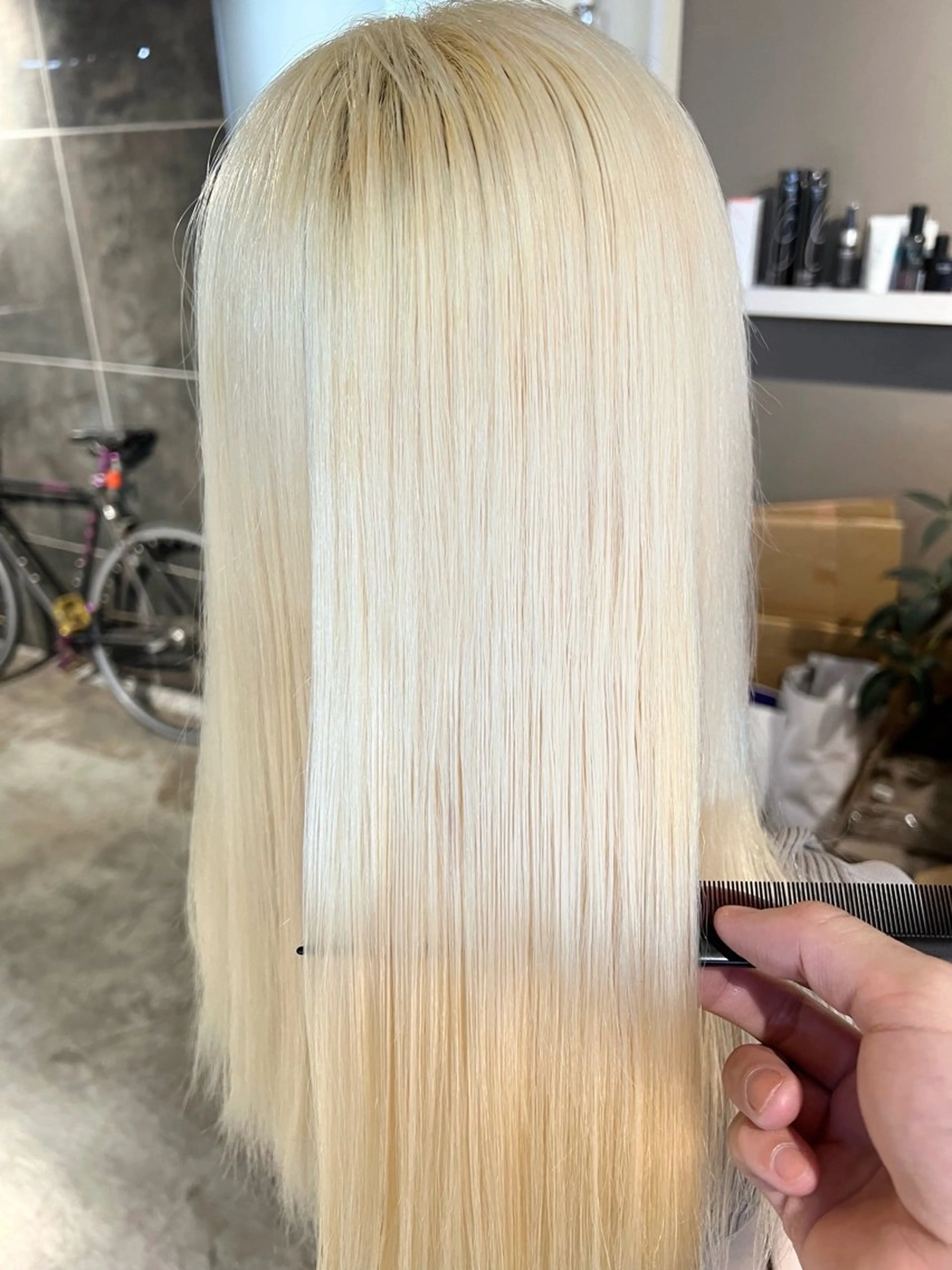 ロング カラー ブリーチ daiki 原宿のヘアスタイル