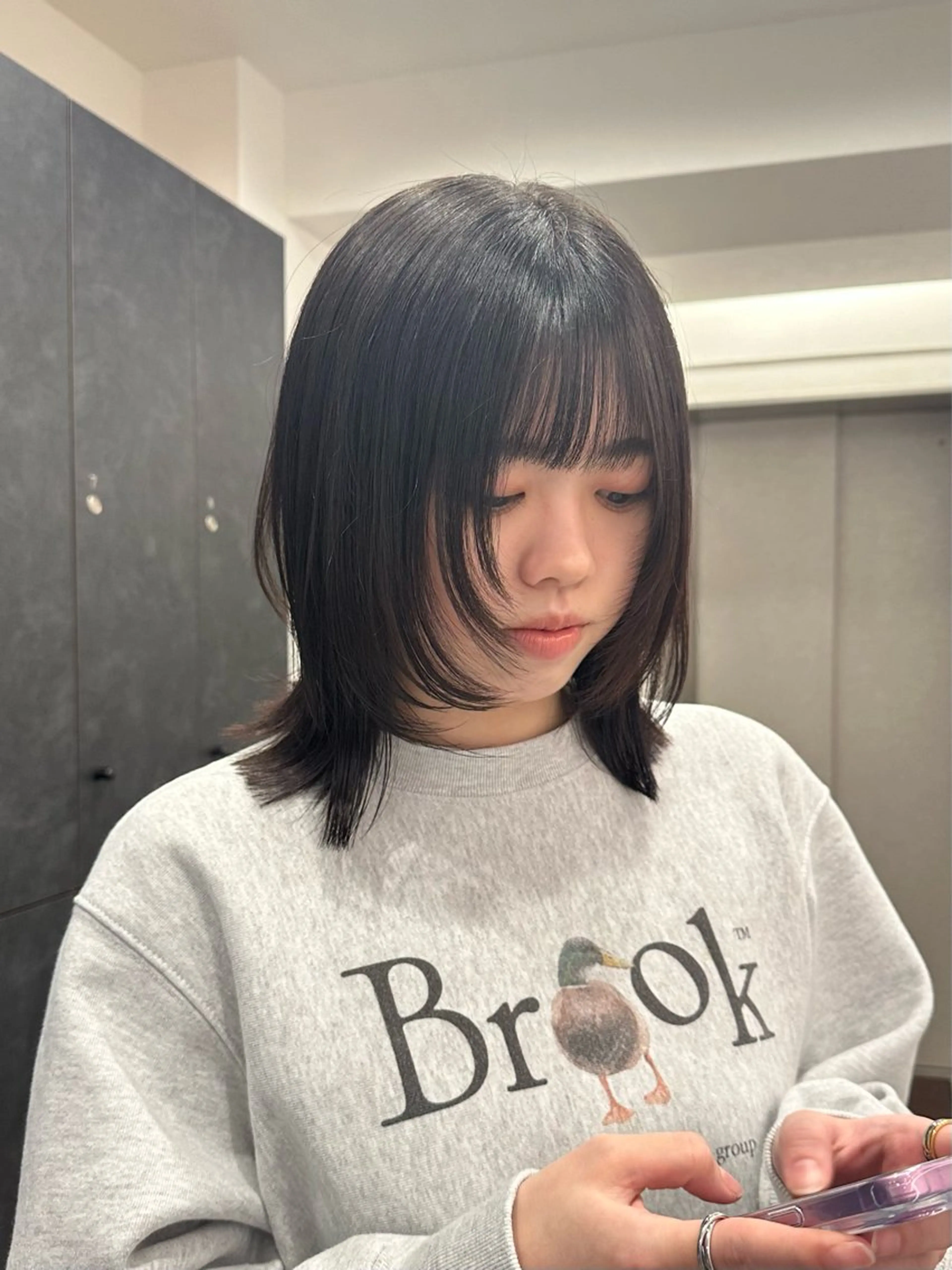 ミディアム 顔まわりレイヤー レイヤーカット カット トリートメント 銀座 / シマムラミホのヘアスタイル