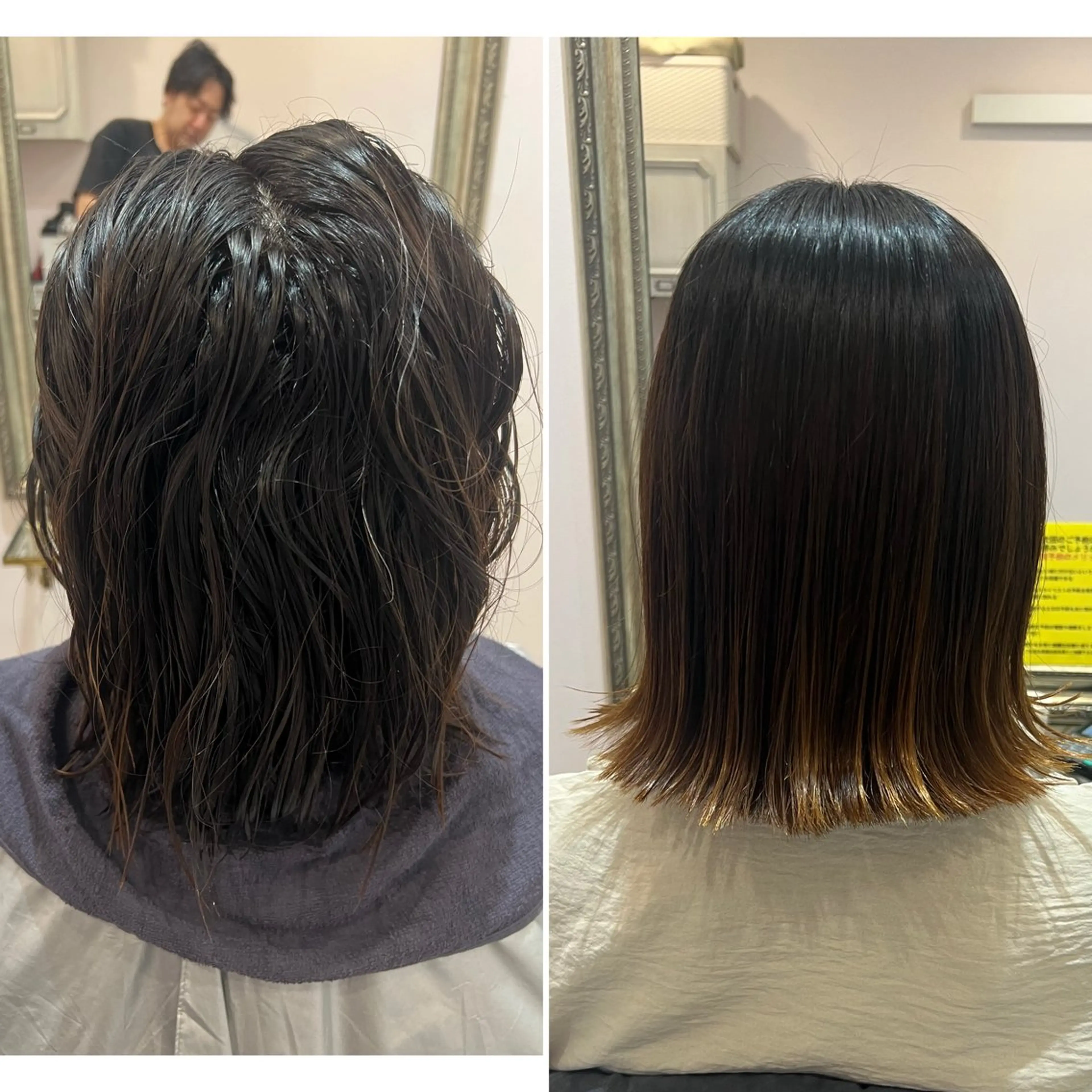 ミディアム 縮毛矯正 トリートメント 美髪改善特化 ryoのヘアスタイル