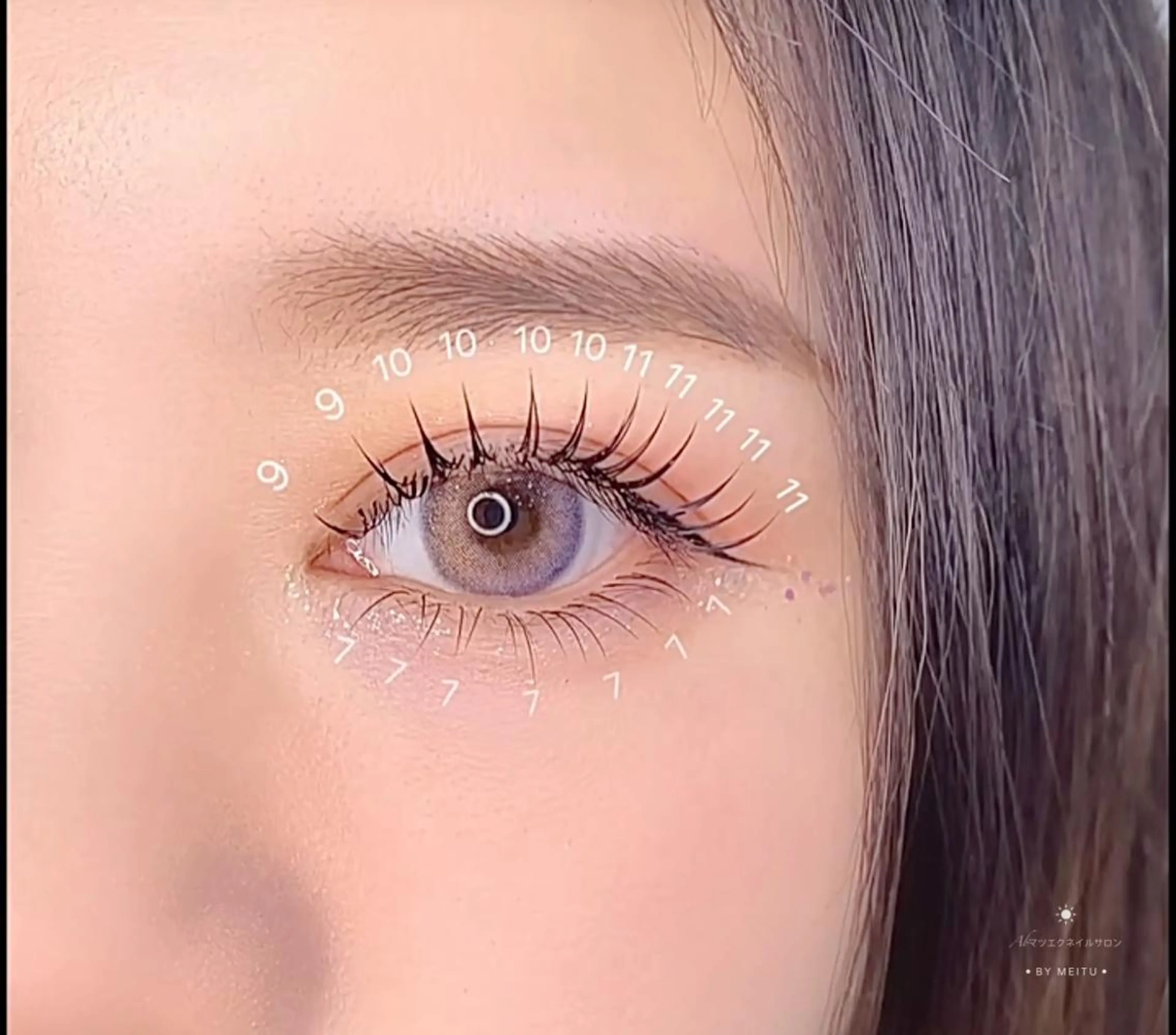 マツエク・マツパ フラットラッシュ ABマツエクネイル サロン2号店らくらくのマツエク・マツパデザイン