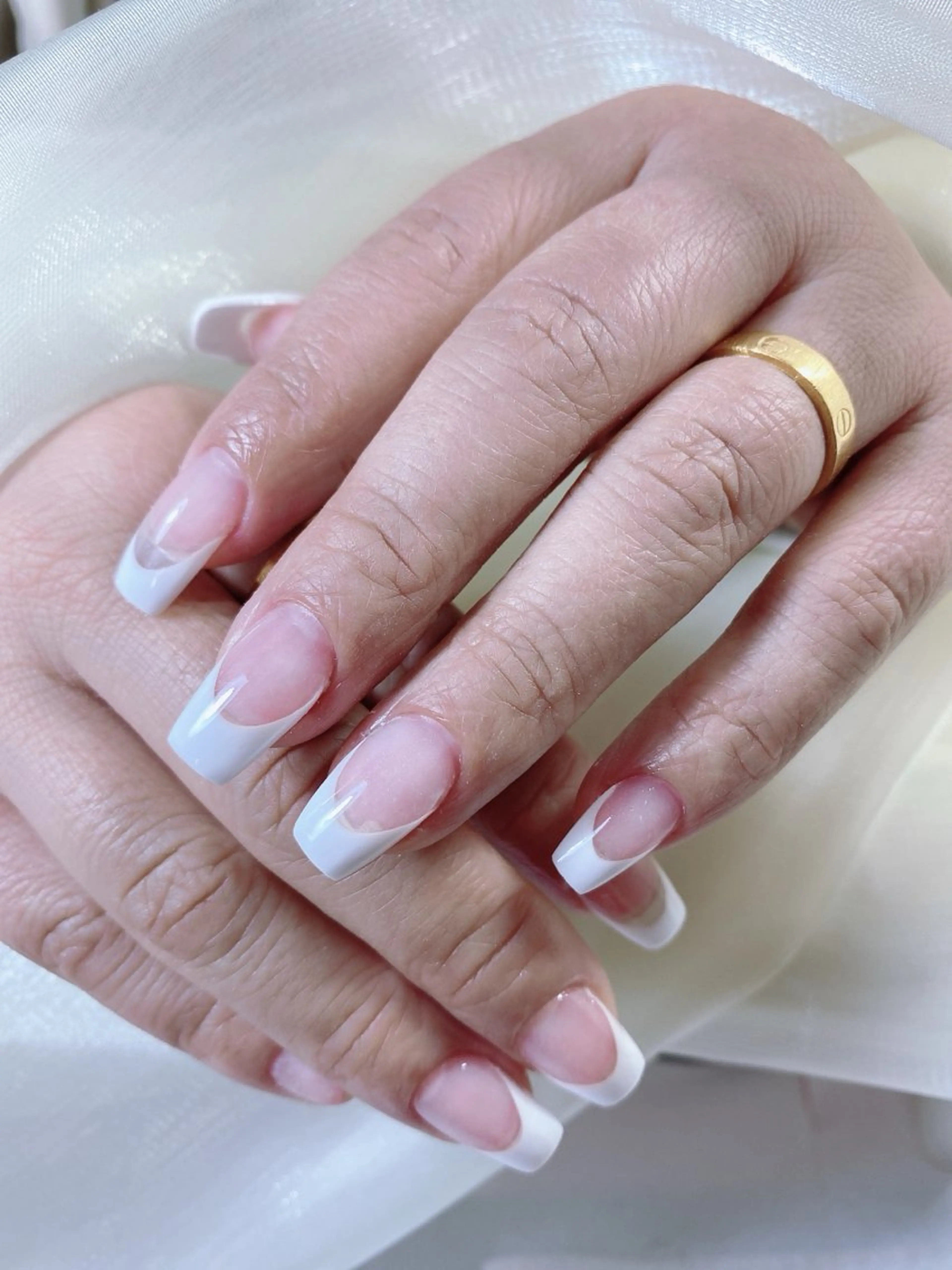 ネイル 長さ出し フレンチネイル スカルプネイル えい このネイルデザイン