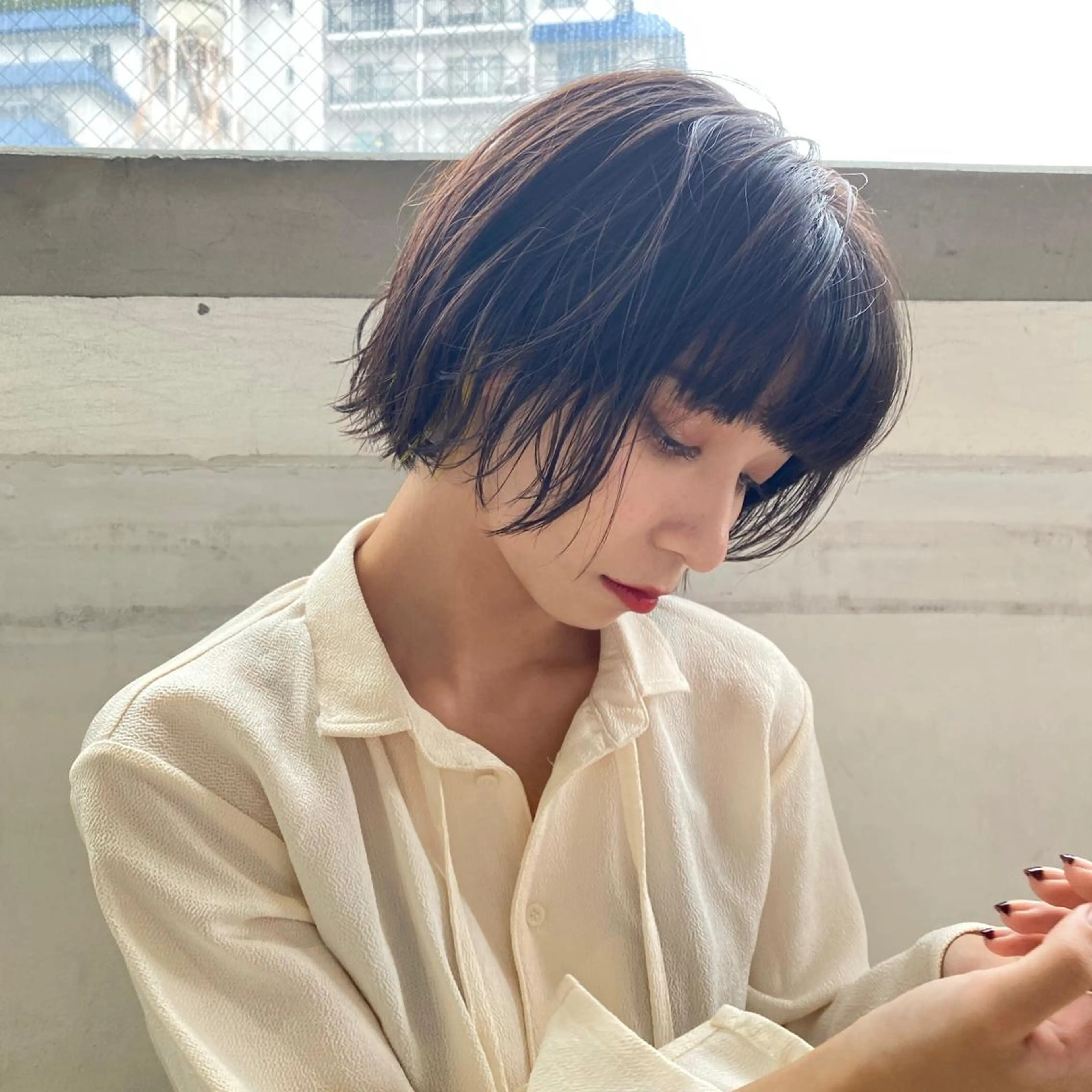 ミディアム カラー パーマ yiye 青山所属・無料カットモデル募集 🌱ひょうがのヘアスタイル