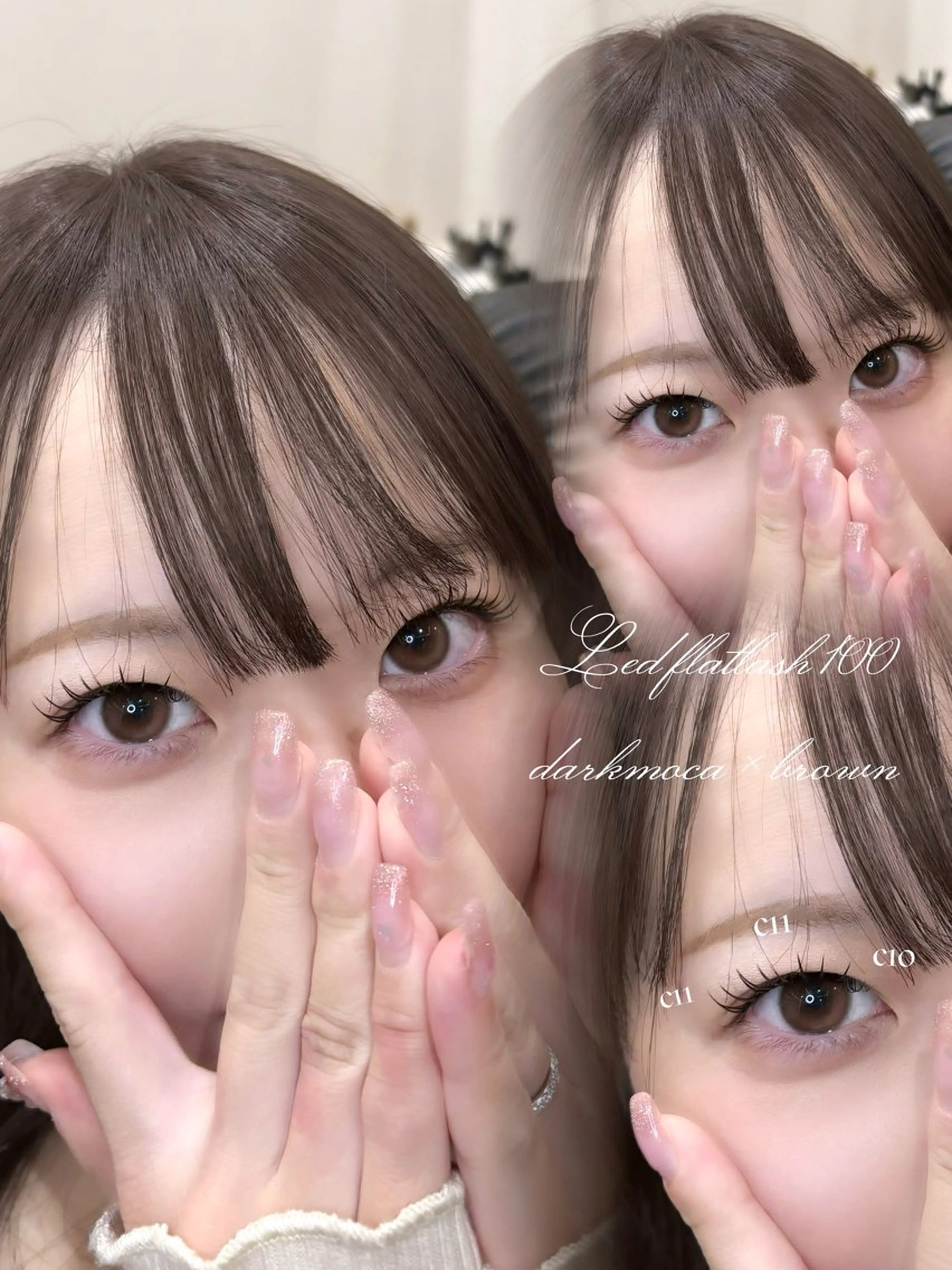 マツエク・マツパ カラーマツエク フラットラッシュ マツエク emmilia ♡のマツエク・マツパデザイン