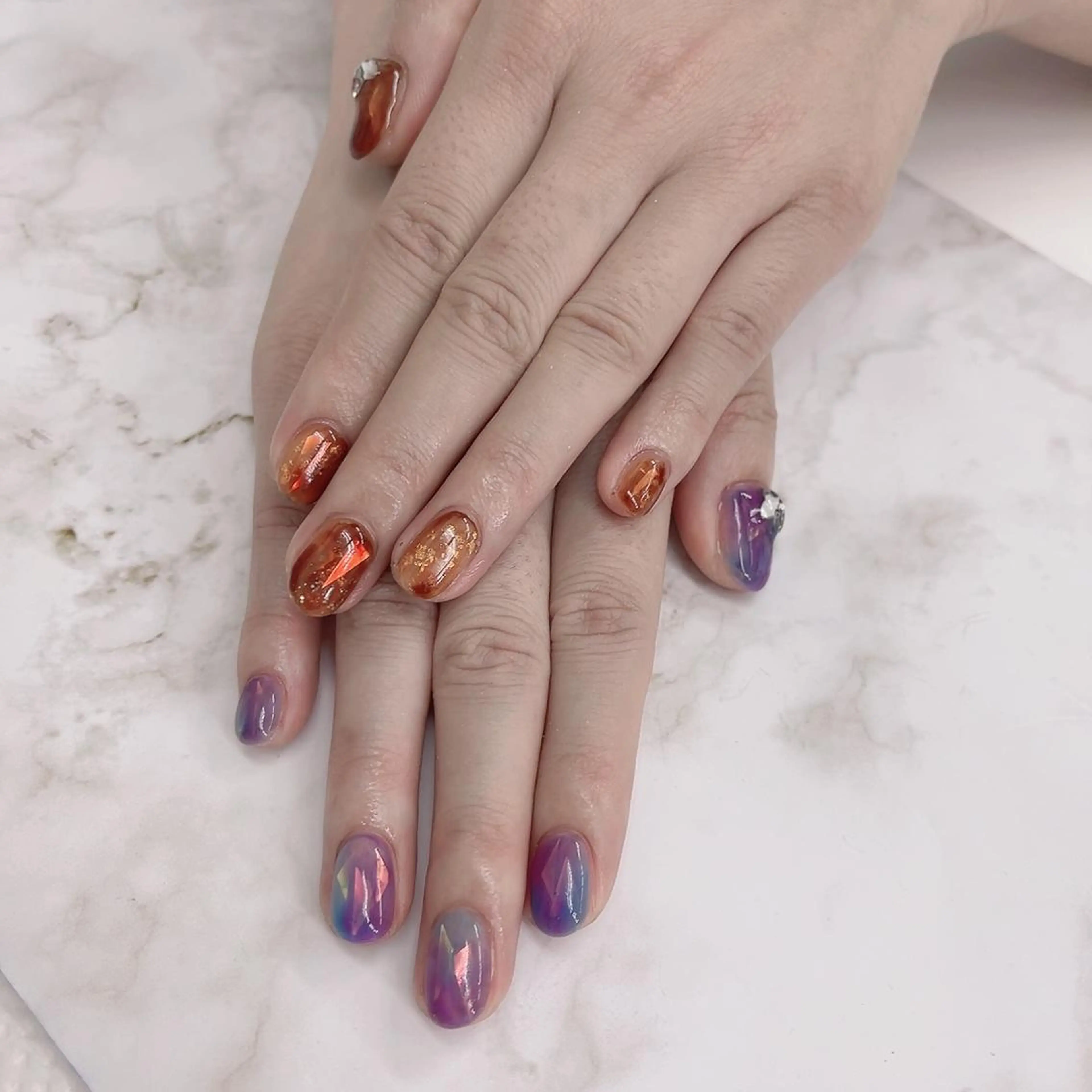 ネイル 🦋ネイルサロン ブラン🌈ゆりのネイルデザイン