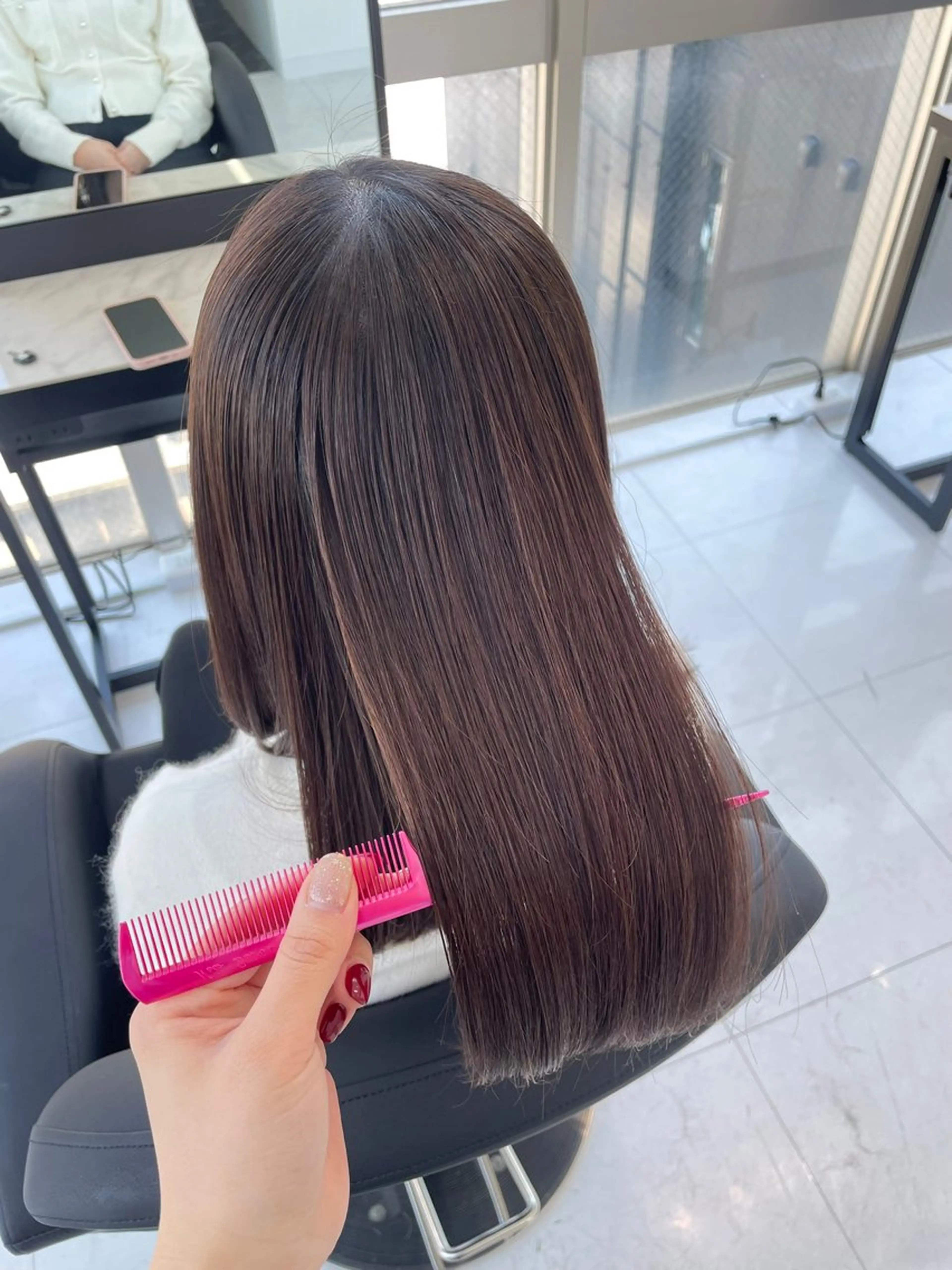 ロング カラー グレージュ Blue所属・韓国ヘア🇰🇷 りさのヘアスタイル