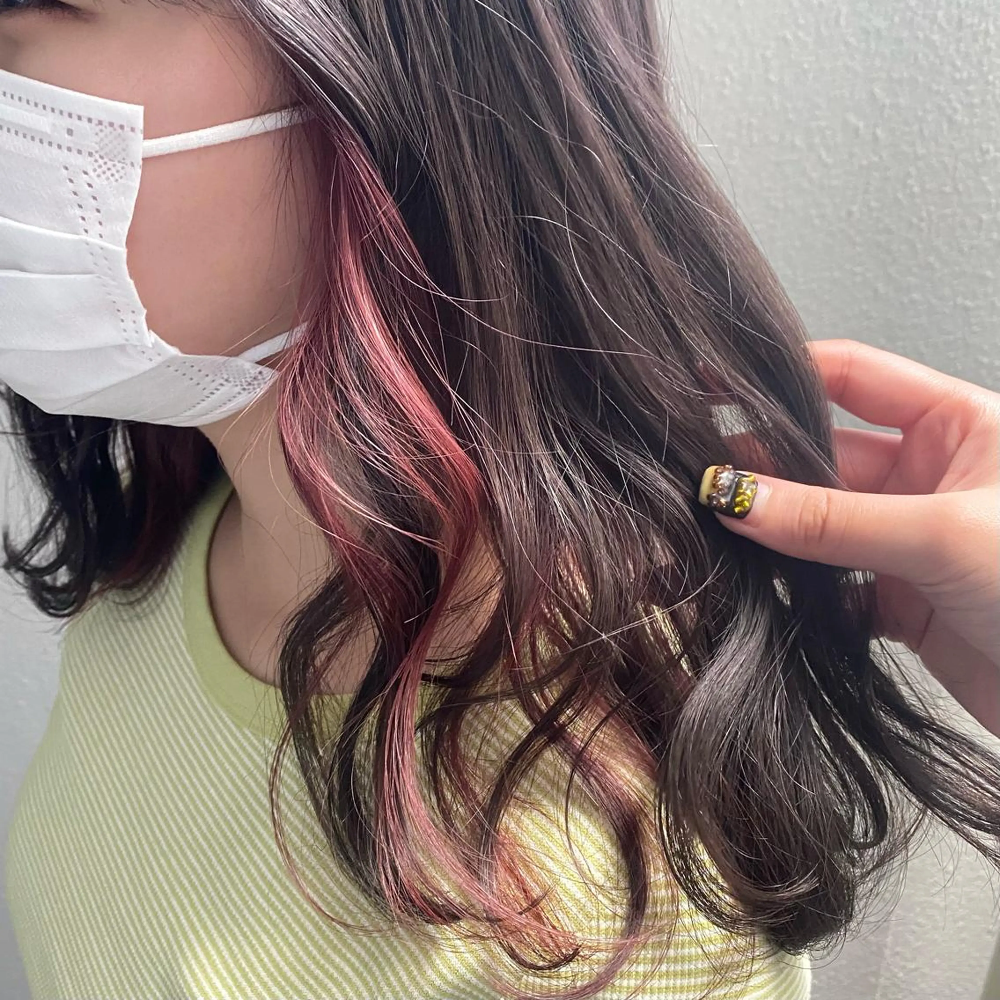 セミロング カラー デザインカラー イヤリングカラー 遠藤沙也加 /レイヤーカットのヘアスタイル