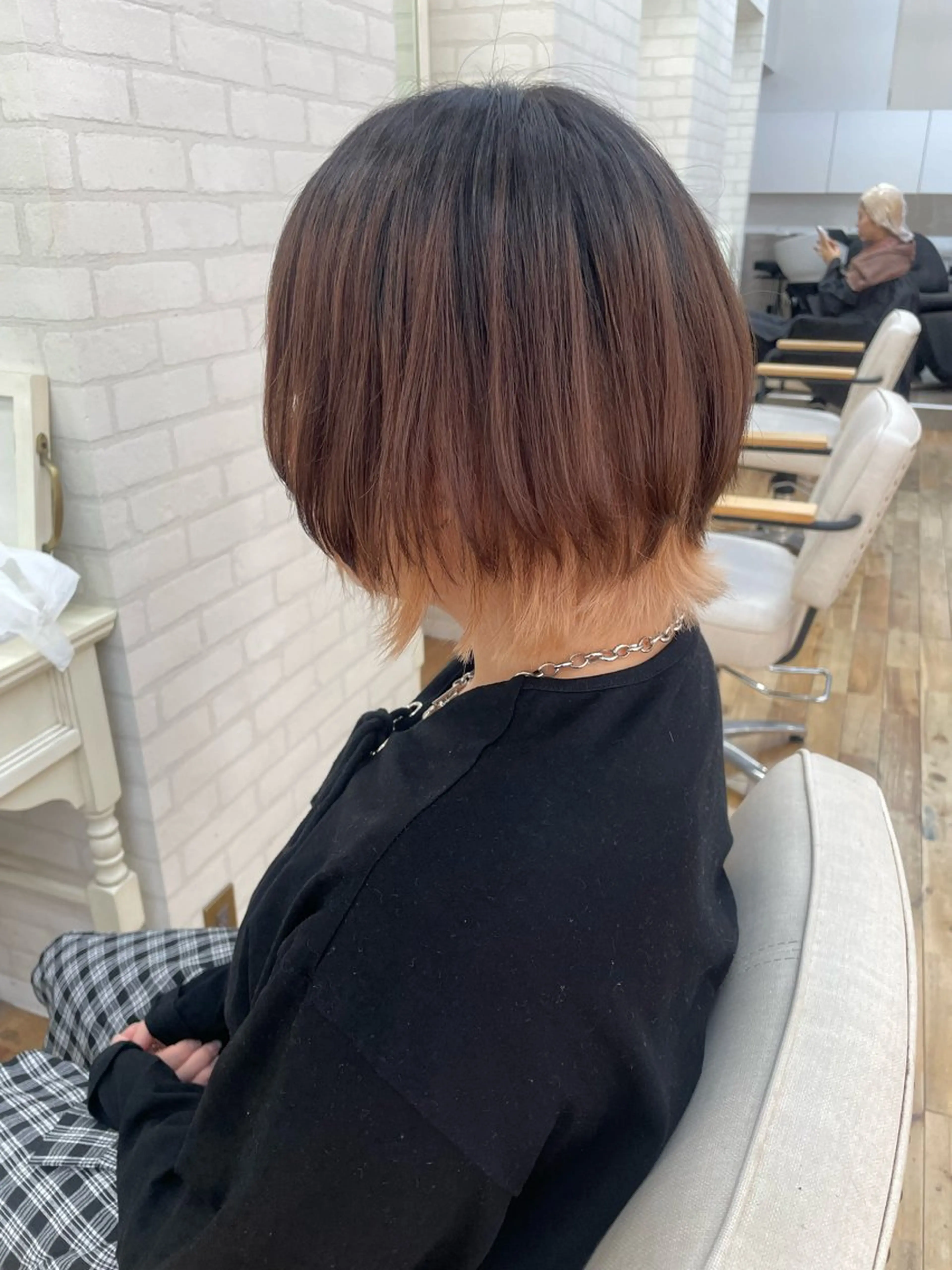 ショート カット ヘアカラー トリートメント 韓国風/レイヤー/ 長谷七海のヘアスタイル