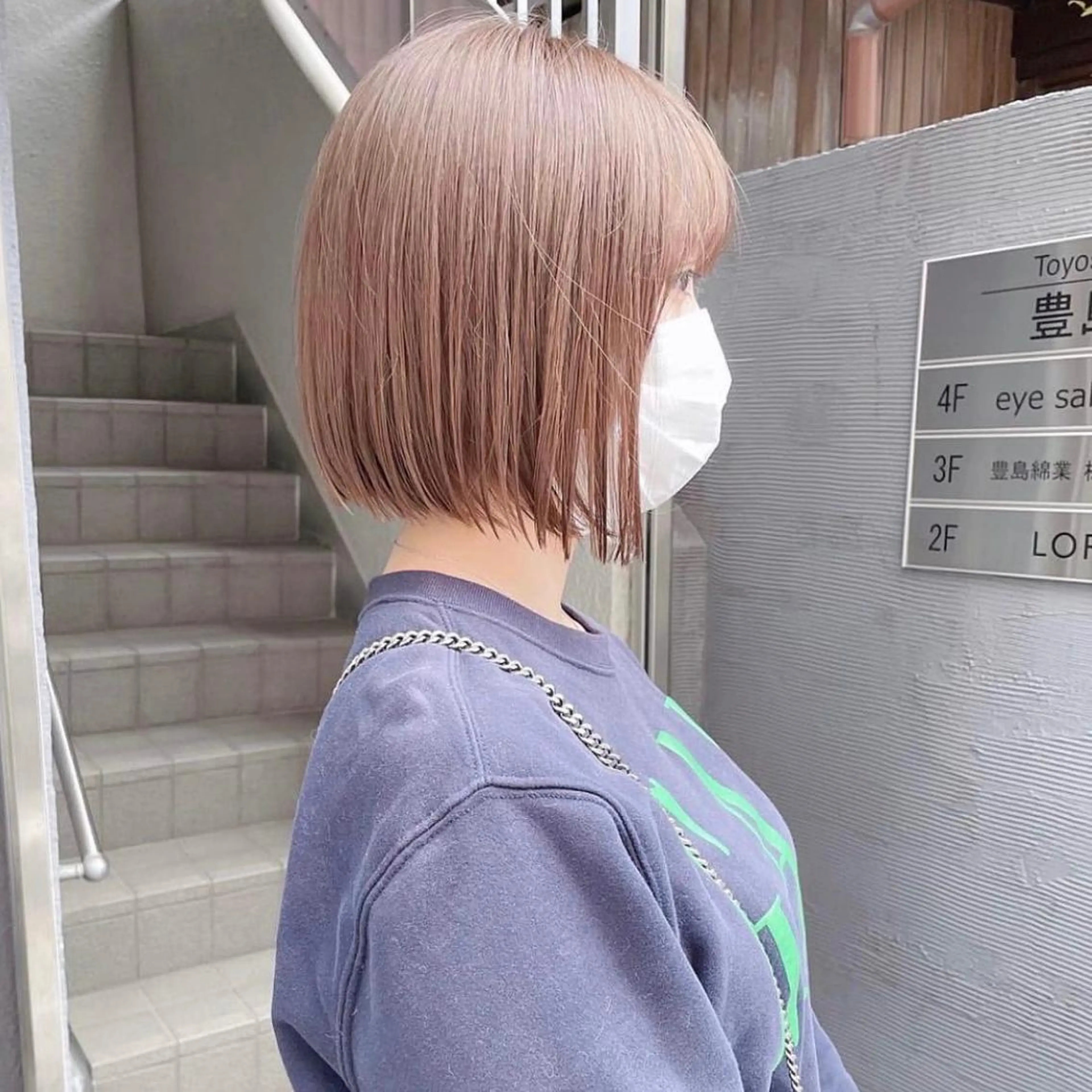 ミディアム ボブ カット ヘアカラー トリートメント ボブ/ショート 🌟梅田盛一🌟のヘアスタイル