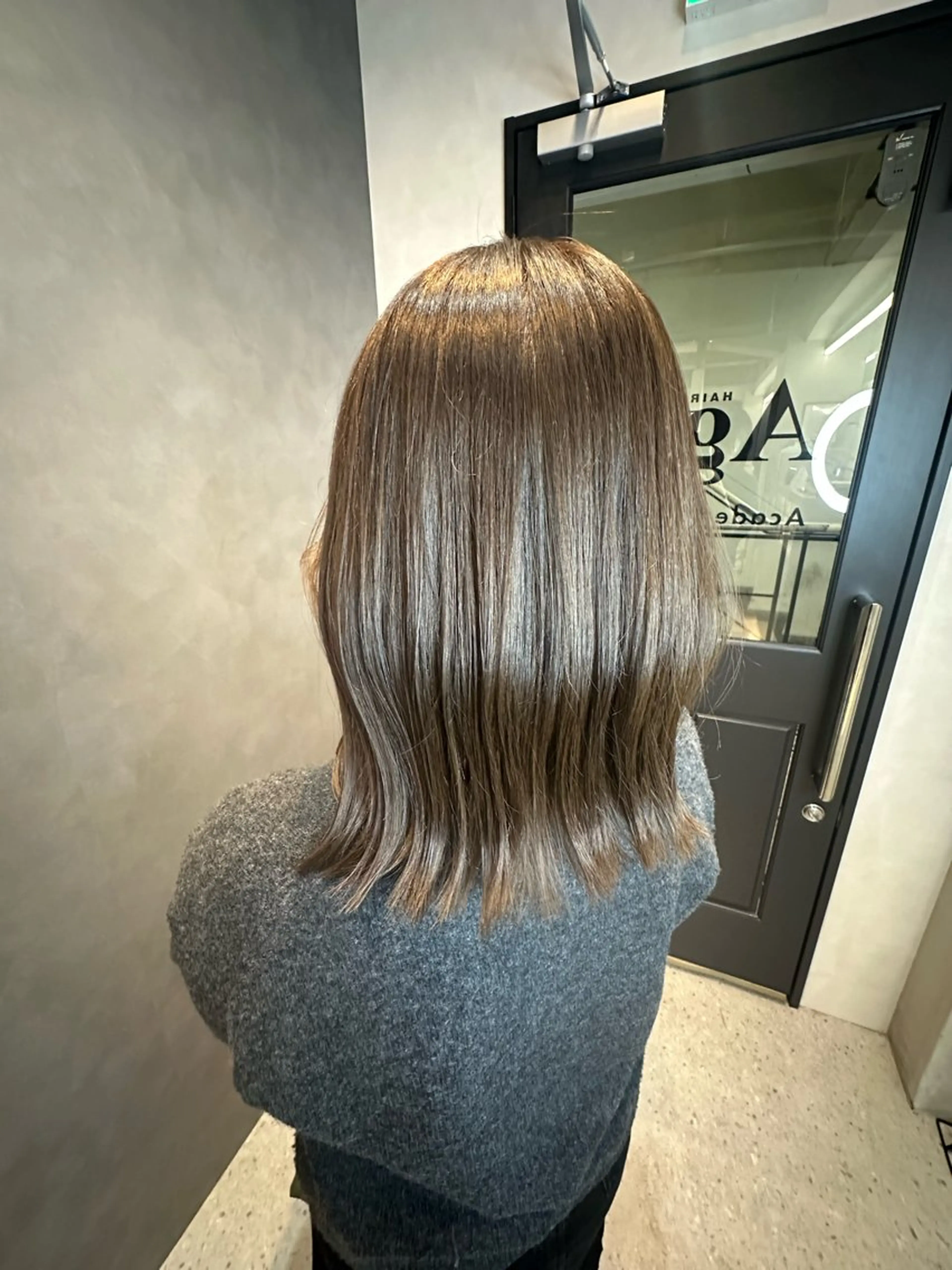 ミディアム カラー ベージュカラー オリーブベージュ メンズモデル募集中 <石川愛莉>のヘアスタイル