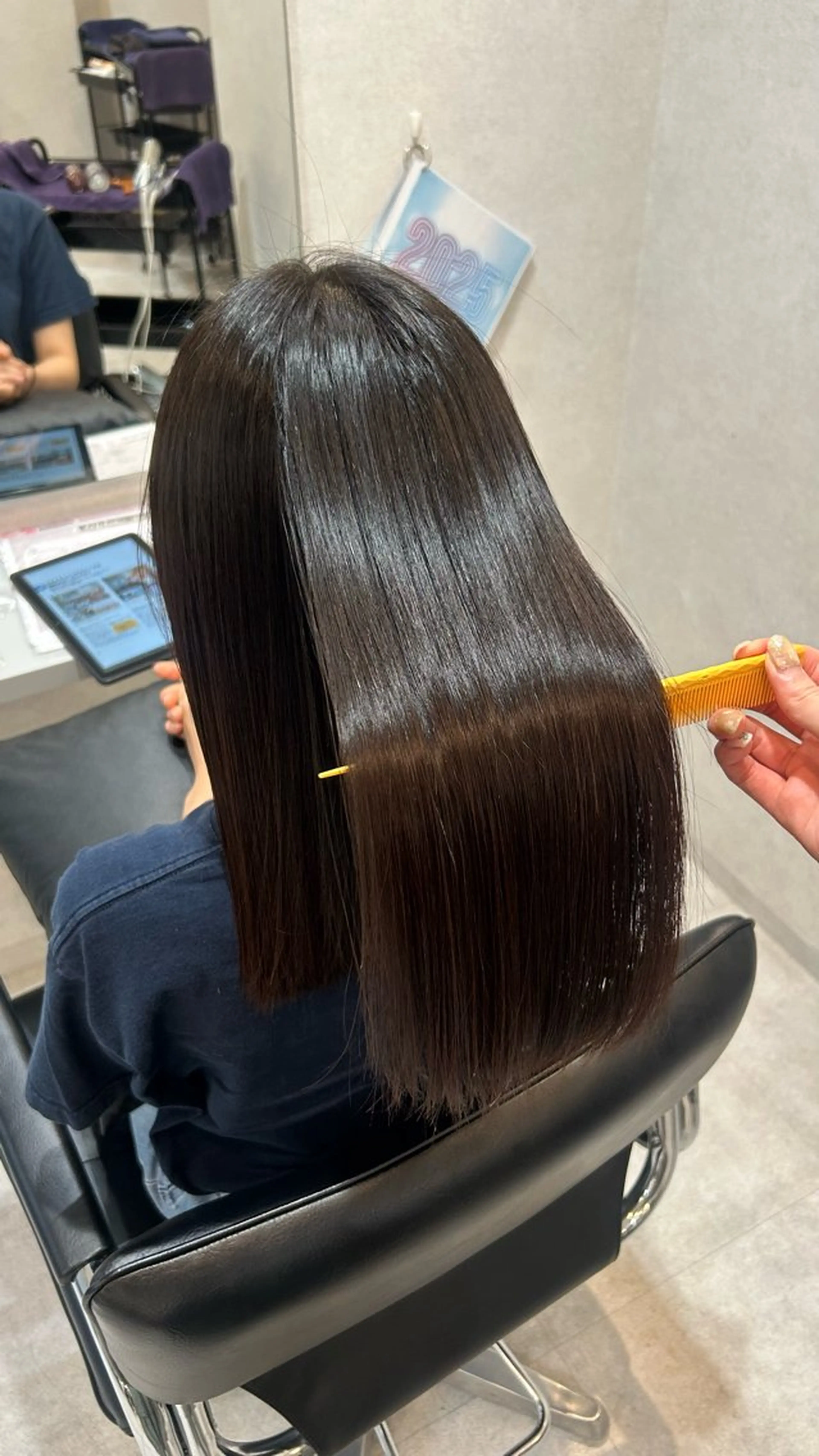 ロング 縮毛矯正 北林 佳乃のヘアスタイル