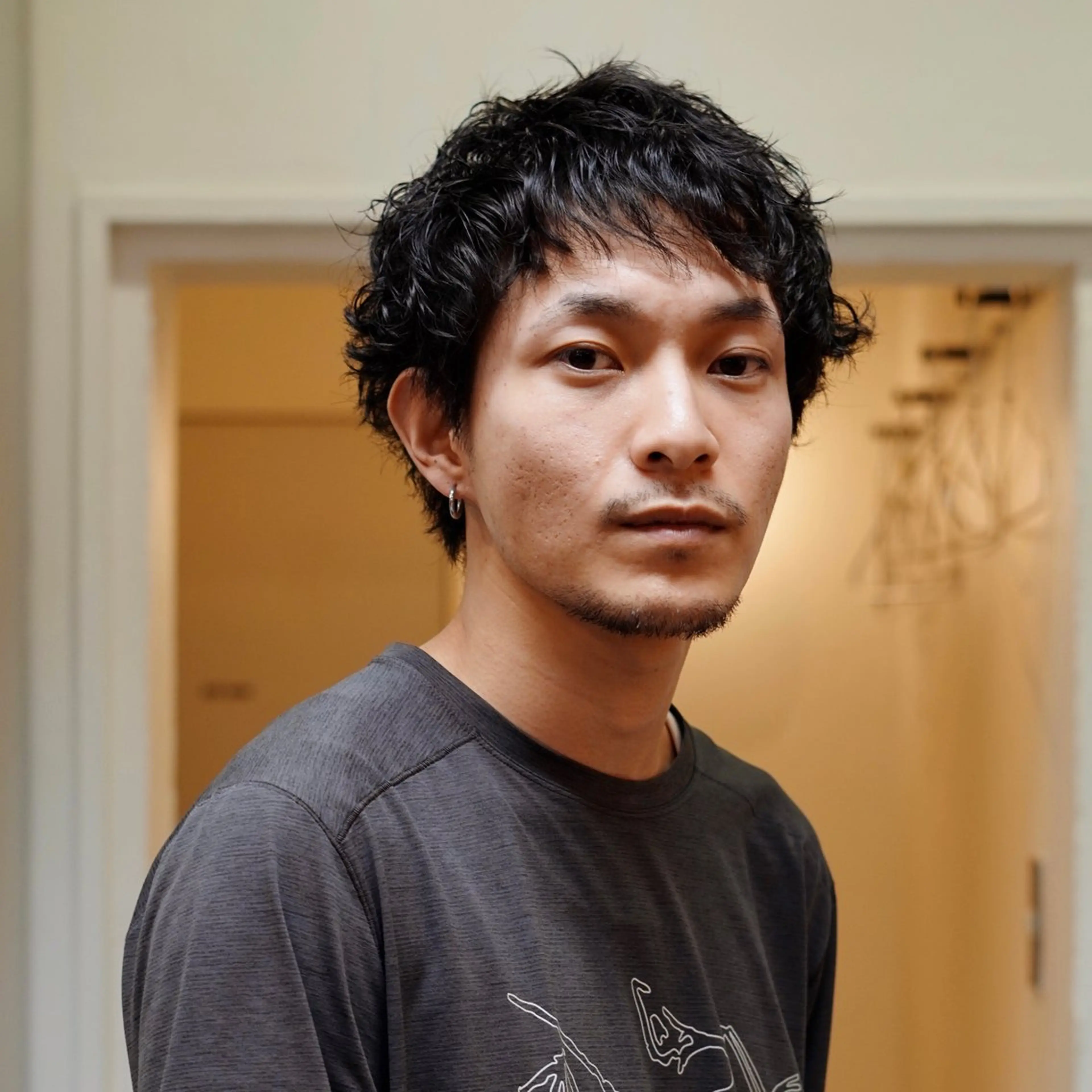 ショート パーマ メンズ メンズパーマ カット パーマ TICK-TOCK所属・今出 りょうやのヘアスタイル
