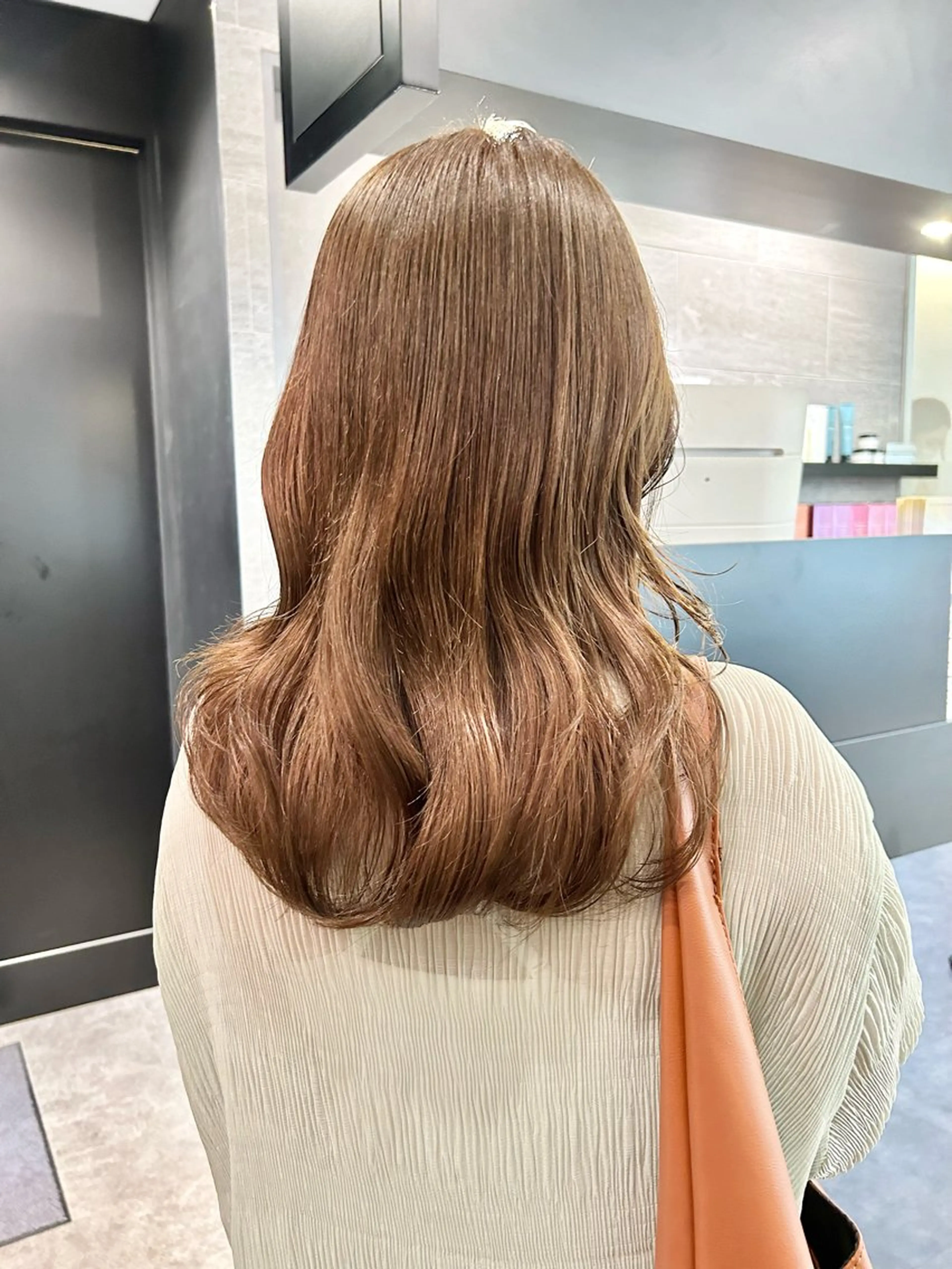 ロング カラー ベージュカラー ブリーチ ダブルカラー ブリーチなしカラー オリーブベージュ 🎀ヘアセット透明感 /REINA🎀のヘアスタイル