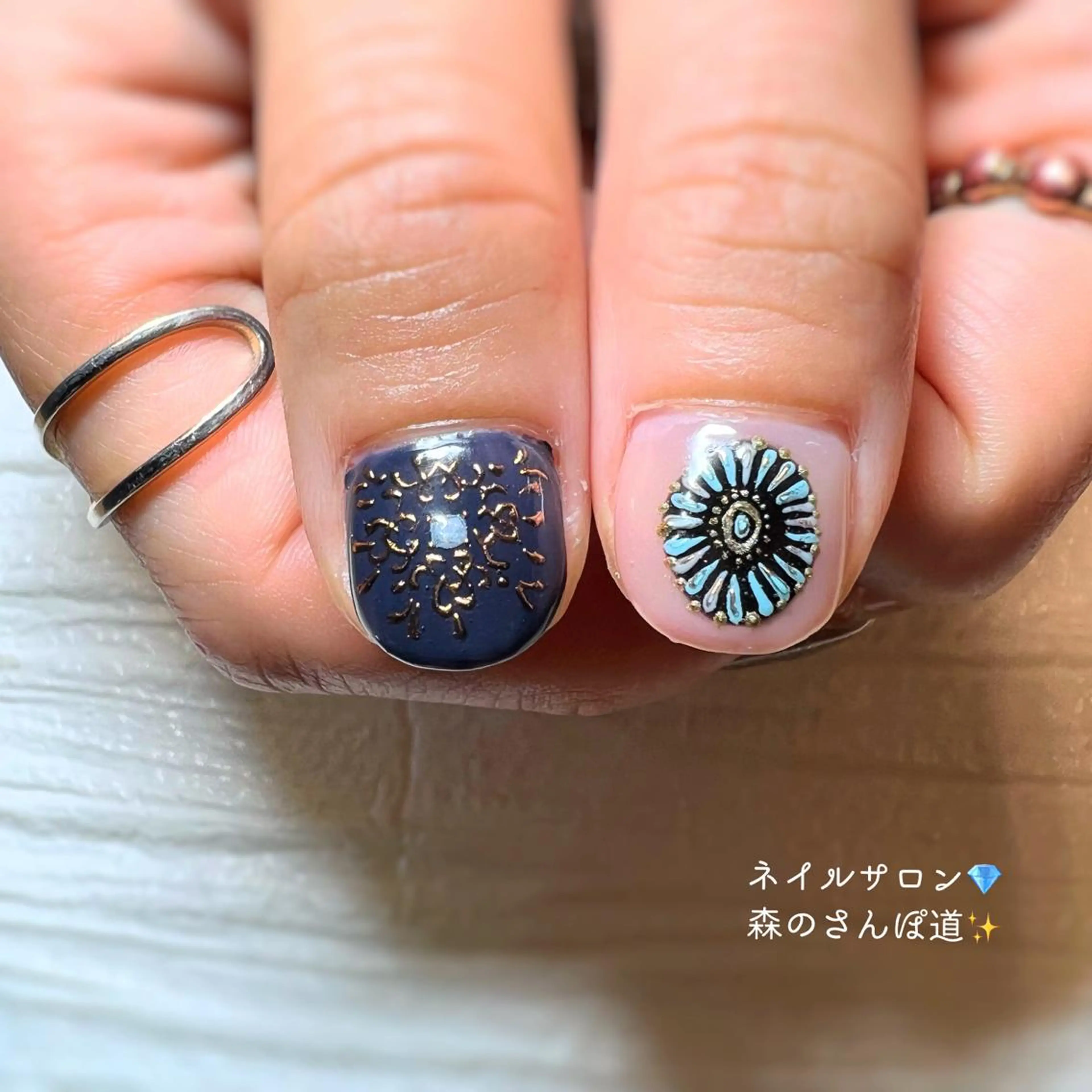 ネイル ハンドネイル 森のさんぽ道所属・ショートネイル 森のさんぽ道のネイルデザイン