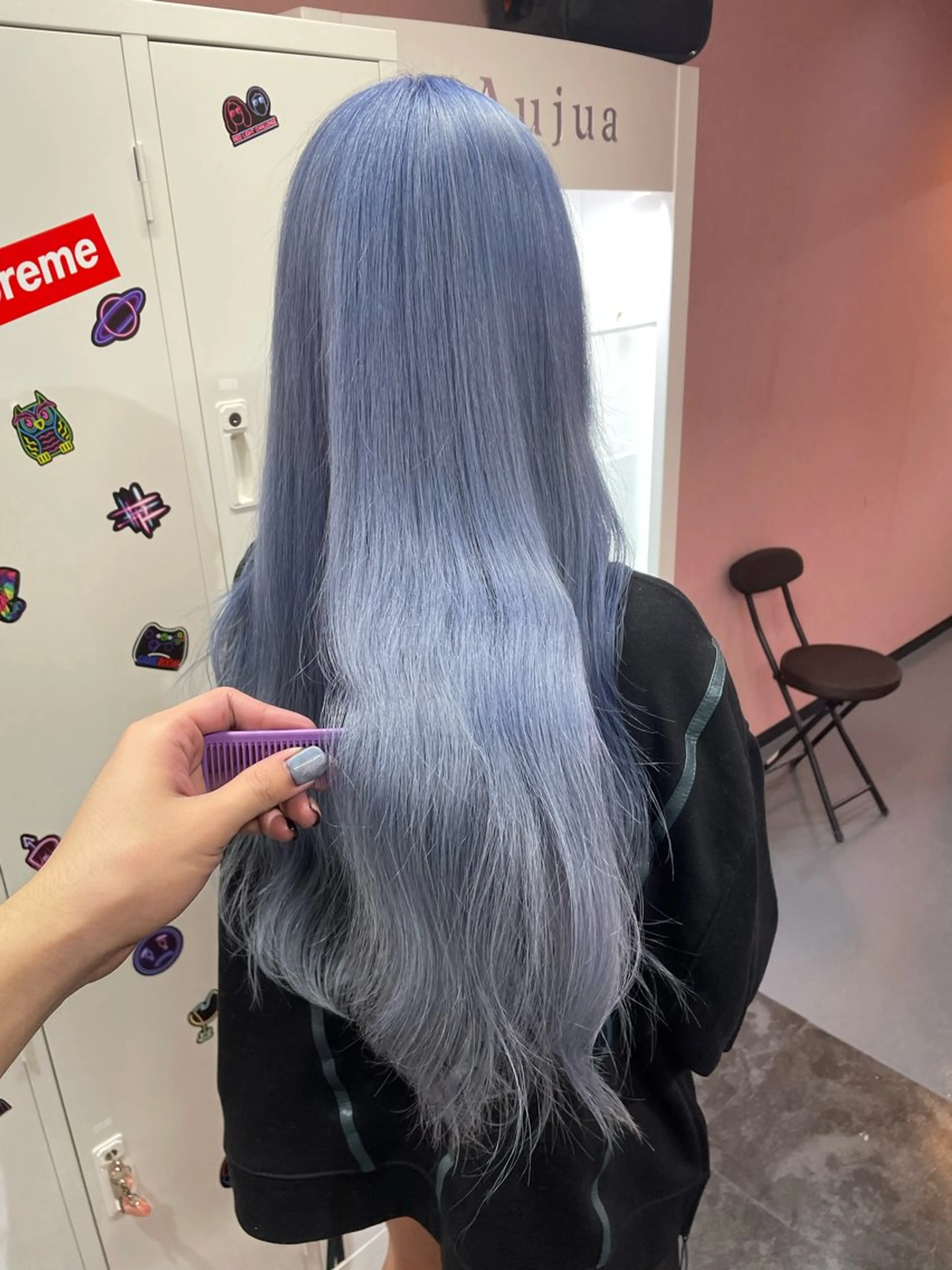 ロング カラー ブルーカラー ヘアカラー ハイトーン/ブリーチ /hikaruのヘアスタイル