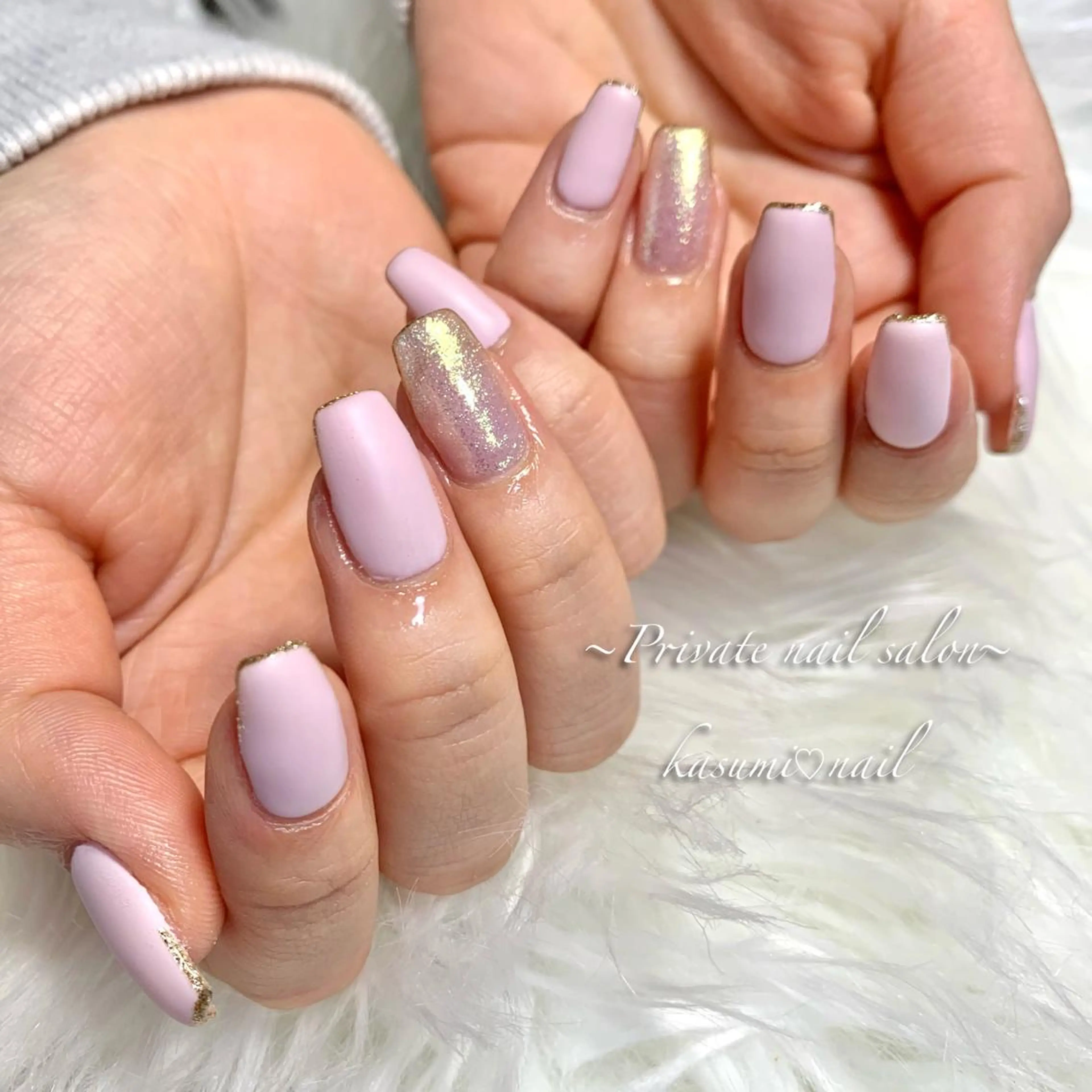 ネイル アートネイル ラメ(グリッター) マグネットネイル ミラーネイル 持ち込み KASUMI♡ Nailのネイルデザイン