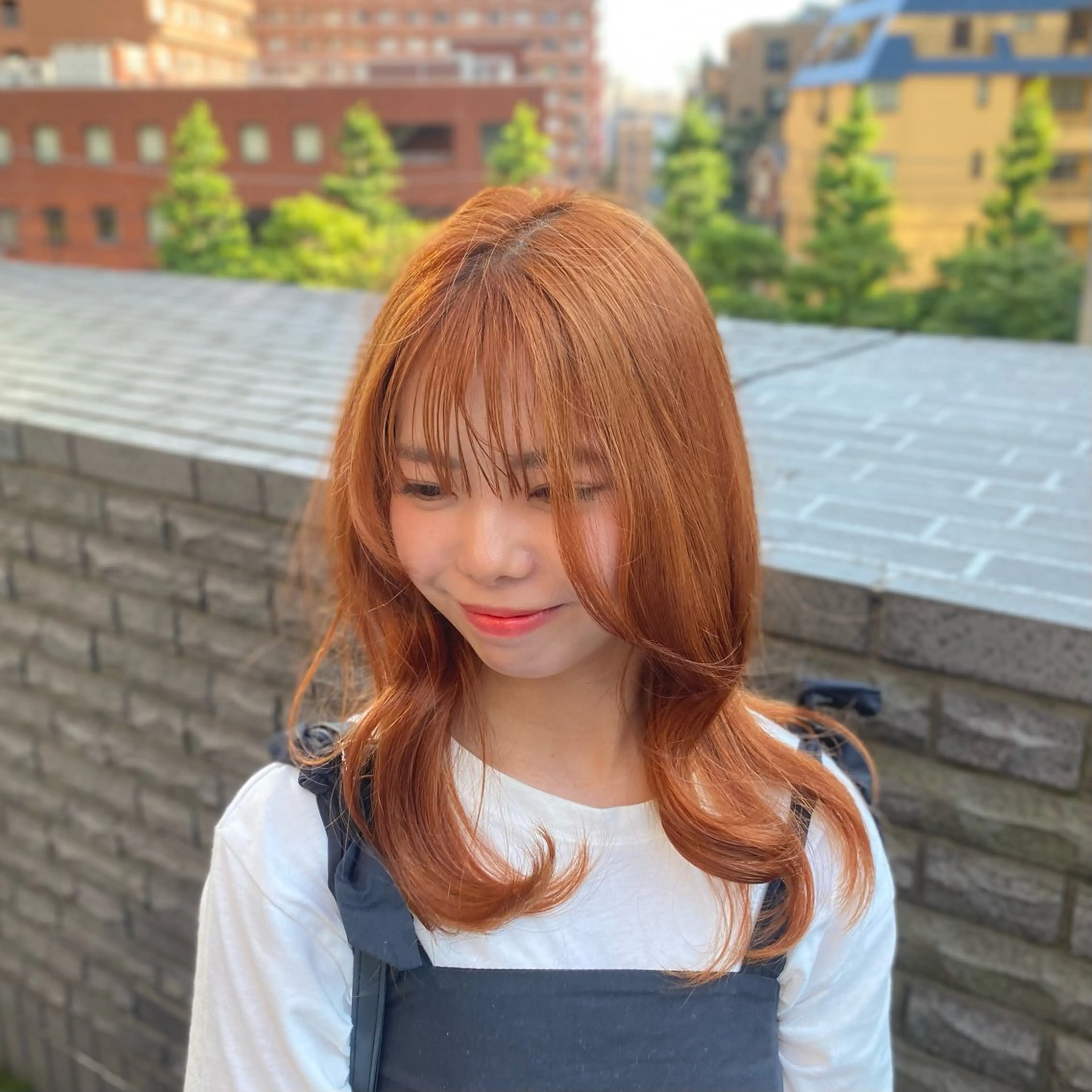 ミディアム ヘアカラー 【nail /暖色 カラー】ナナコ🎀のネイルデザイン