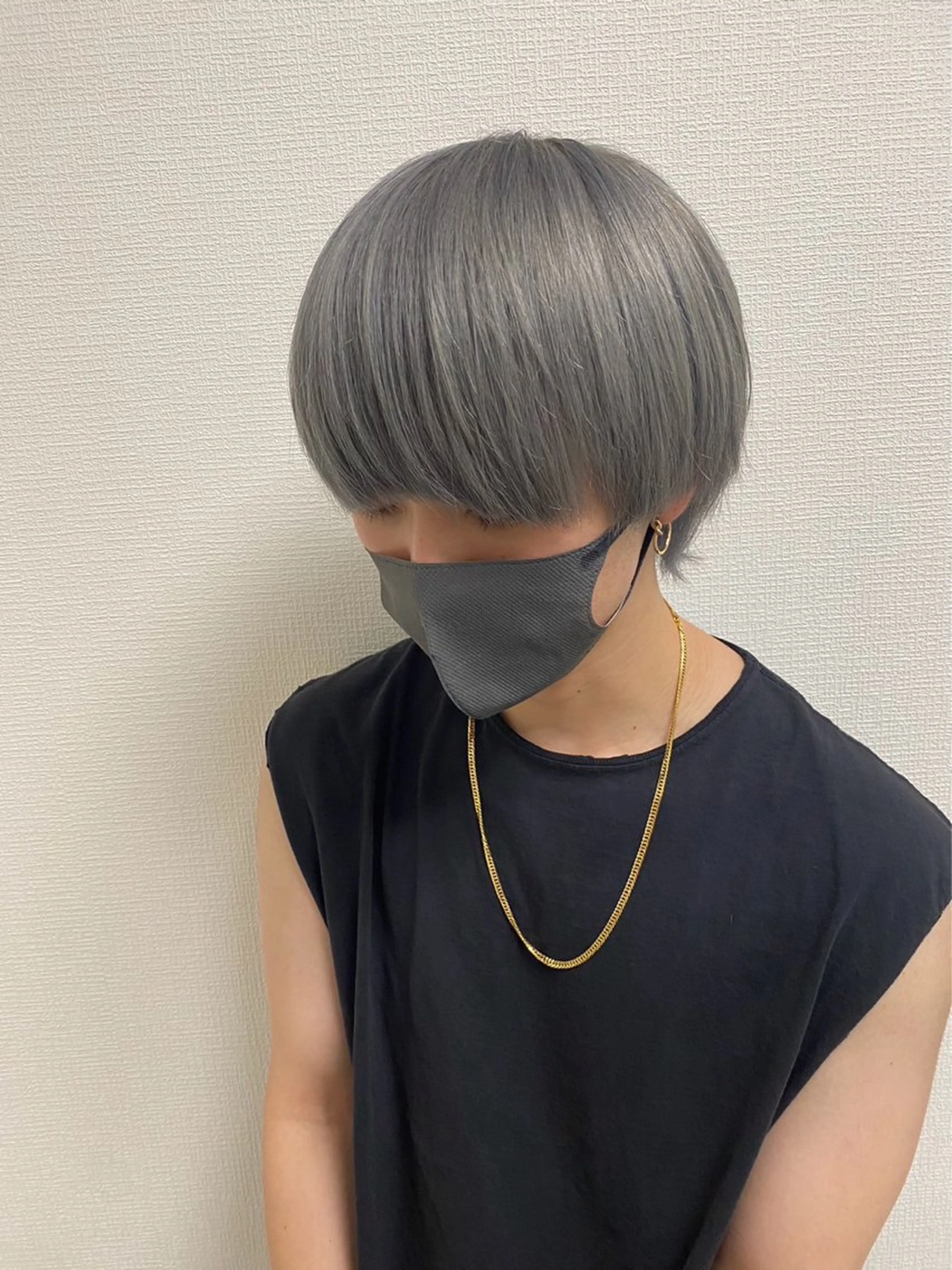 カラー メンズ ヘアカラー シャドウ/フェザー パーマ特化りつきのヘアスタイル