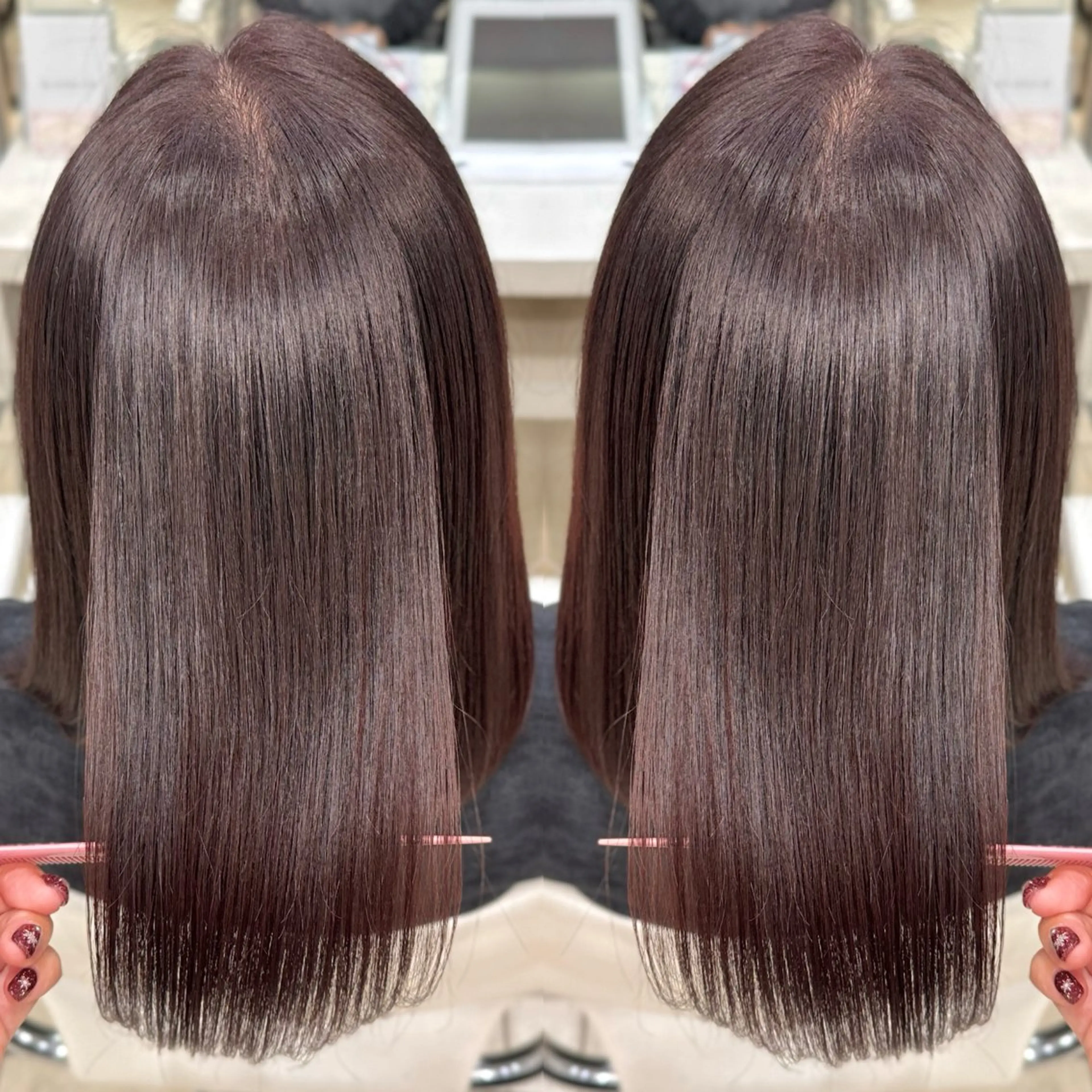 ミディアム カット ヘアカラー 💎髪質改善特化/ 町田莉彩💎のヘアスタイル