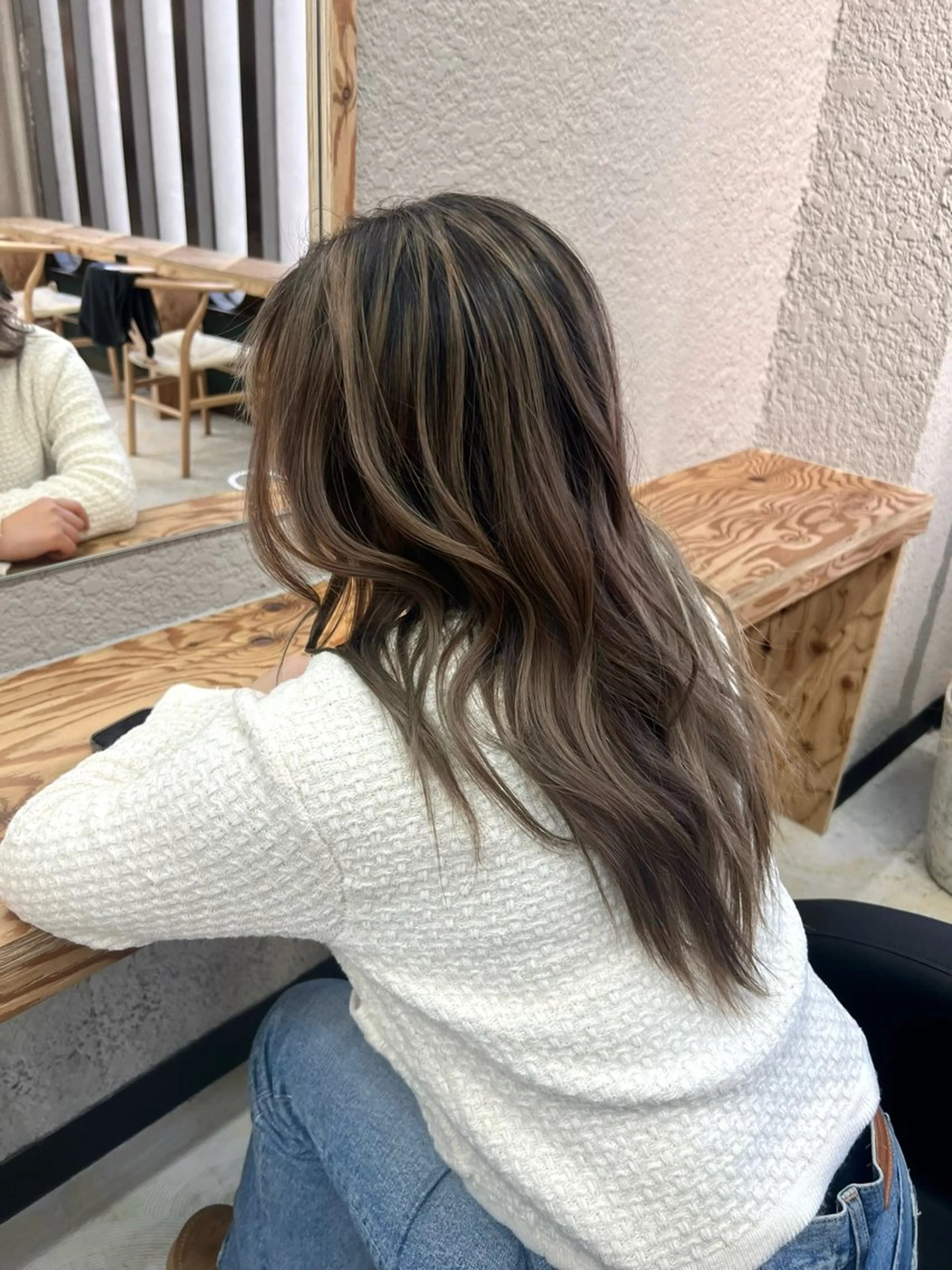 セミロング カラー カット ヘアカラー 💖難波レイヤー カット💖ツバサのヘアスタイル