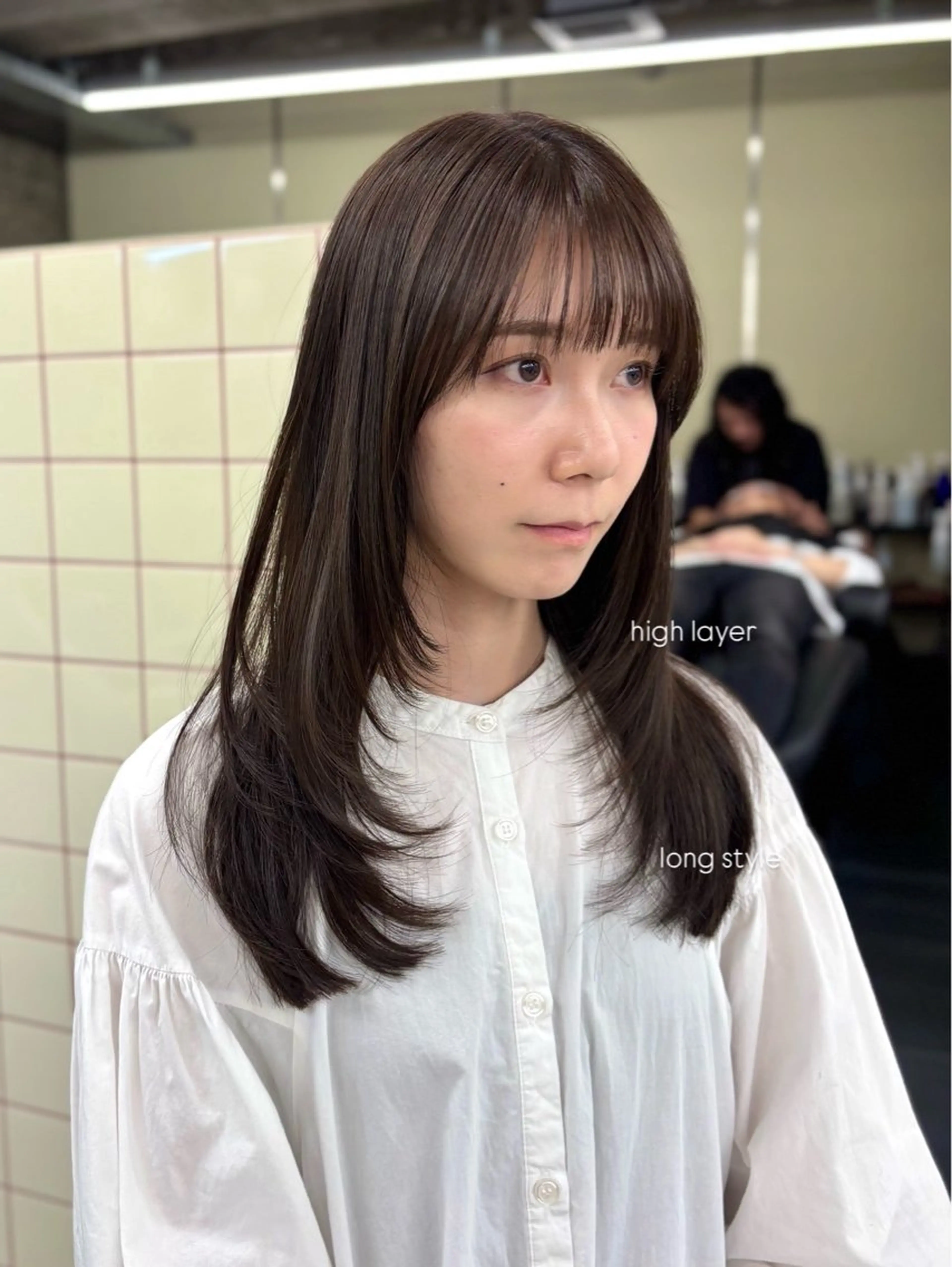 ロング カラー ブラウンカラー マロンブラウン レイヤーカット カット ヘアカラー トリートメント BELLA/天王寺/ 似合わせ/木浦心のヘアスタイル