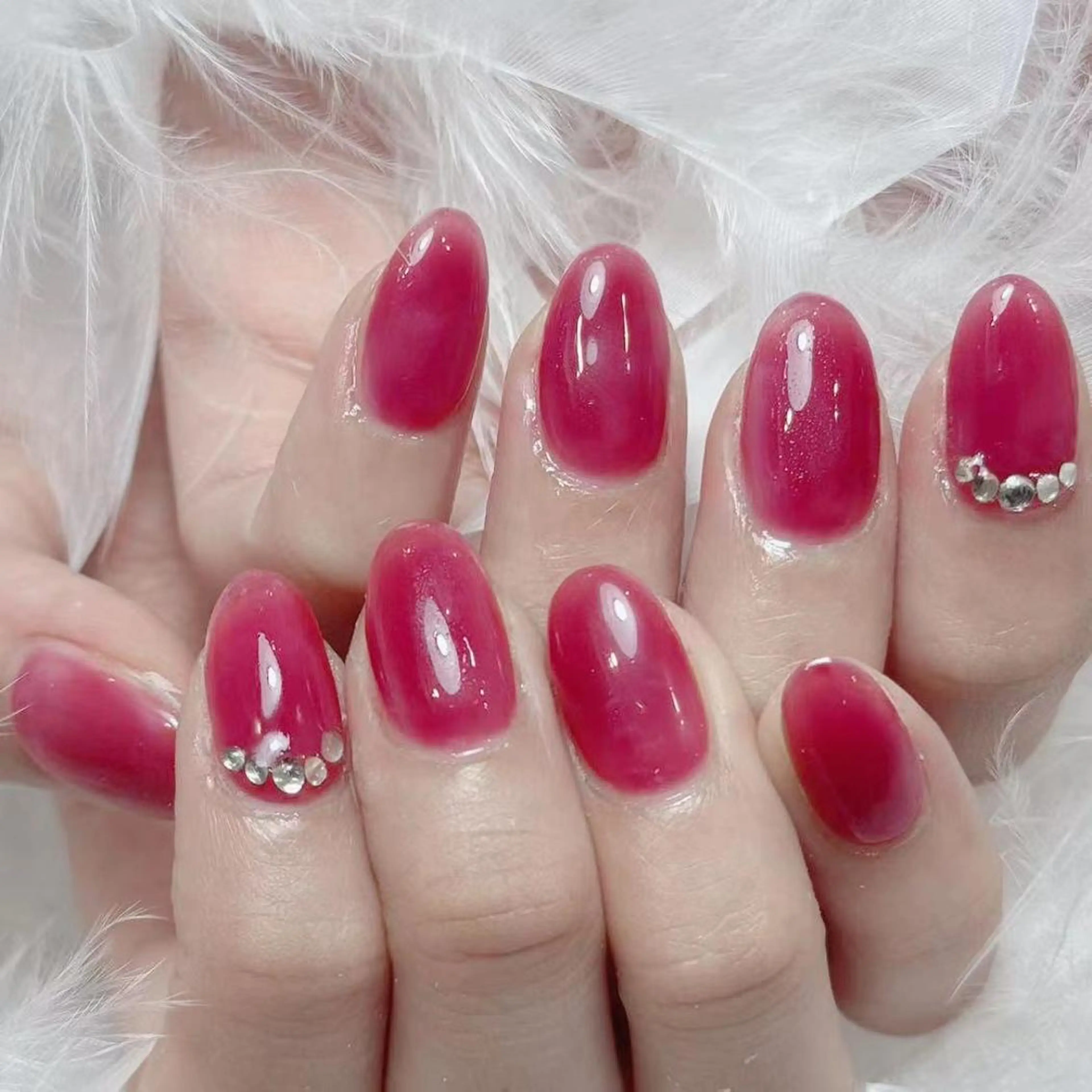 ネイル アートネイル オーロラネイル ガーリー キラキラネイル 韓国ネイル ハンドネイル Diamond NAIL✨のネイルデザイン