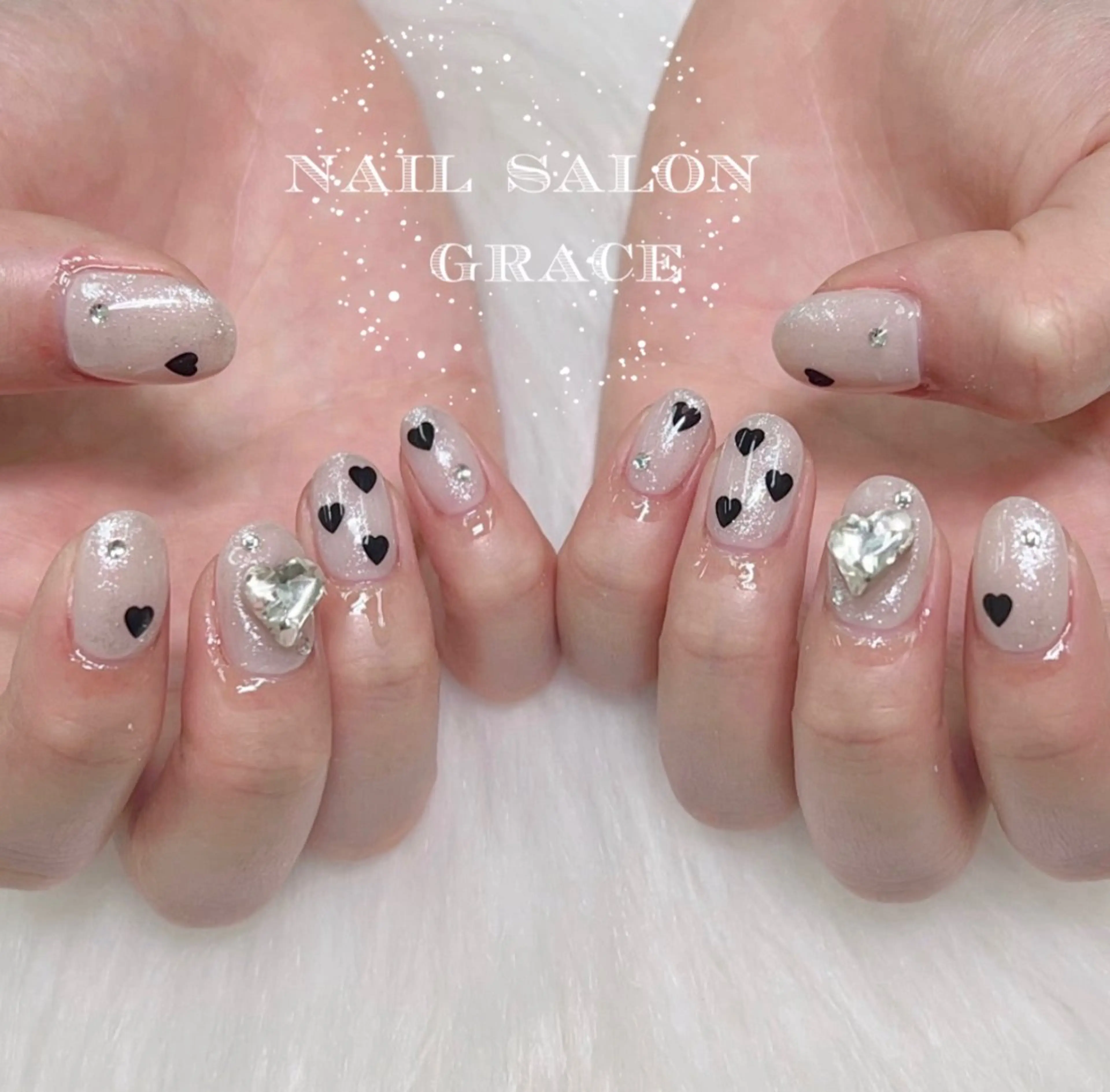ネイル ハート ハンドネイル nailsalon GRACE所属・GRACE nailのネイルデザイン