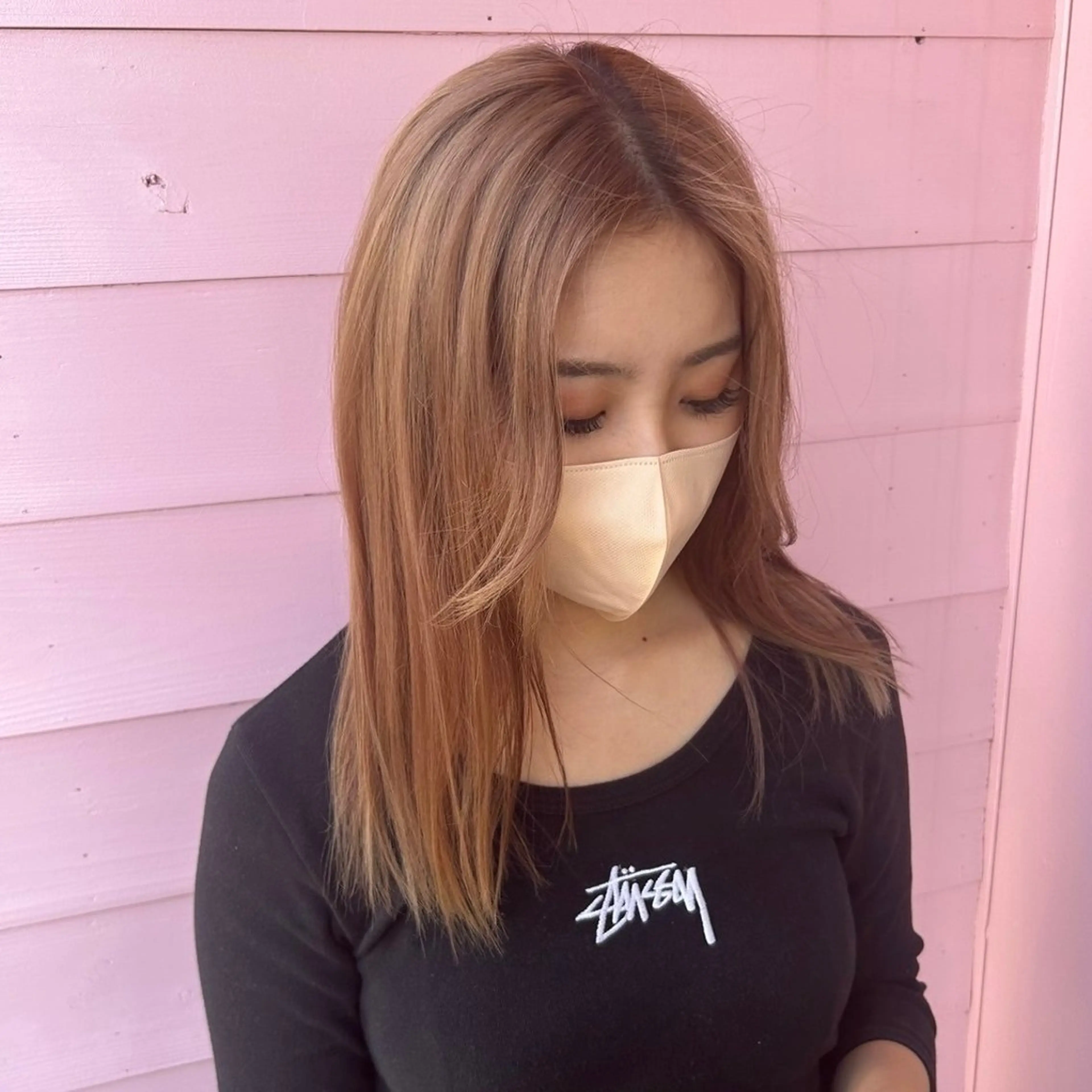 セミロング カラー カラー/韓国レイヤー /ブリーチ/hinaのヘアスタイル