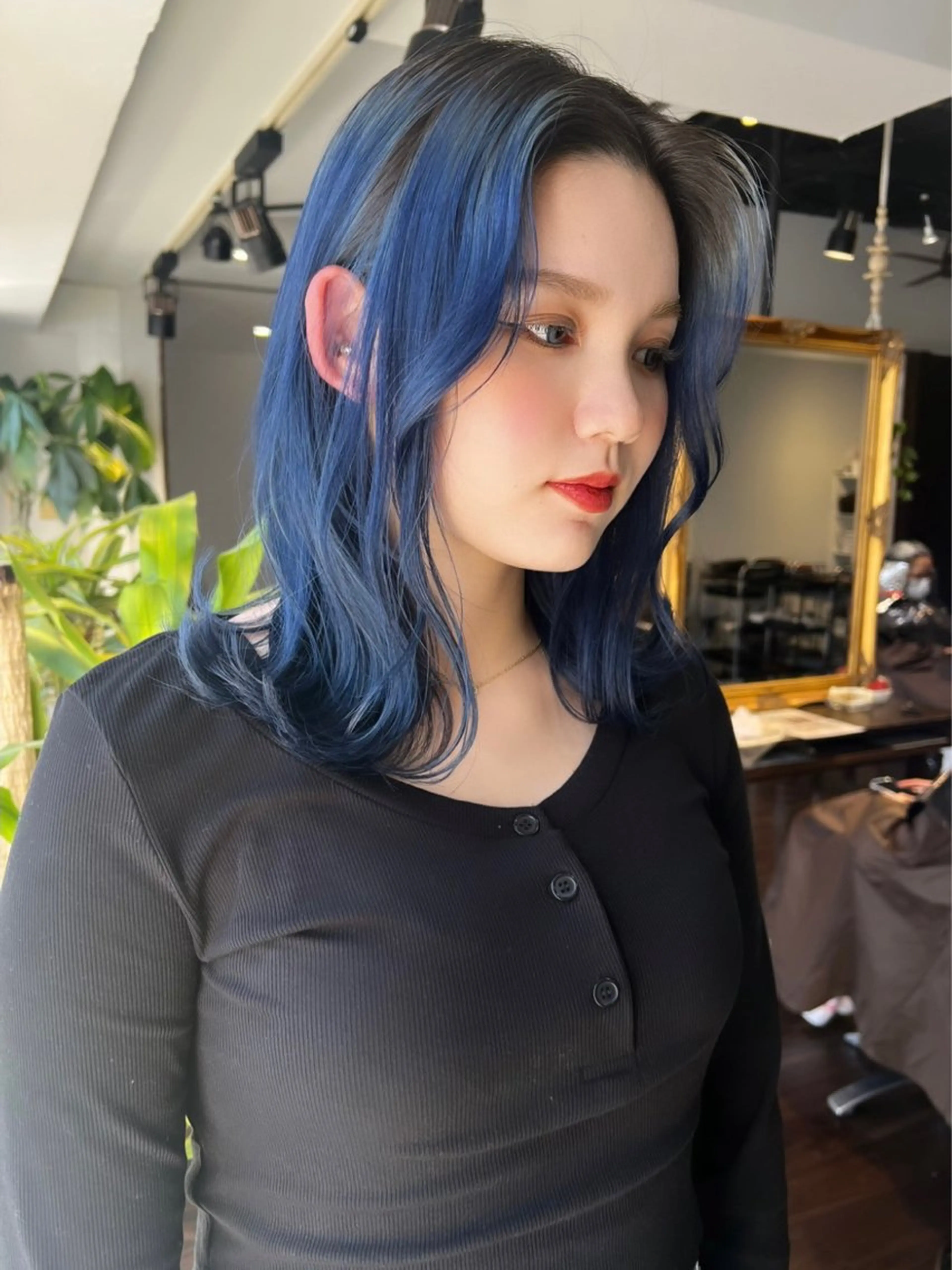 ミディアム カラー ブリーチ ケアブリーチ 透明感カラー デザインカラー ダブルカラー nendo_hair所属・ハイトーン/ボブ 🎀sonokaのヘアスタイル