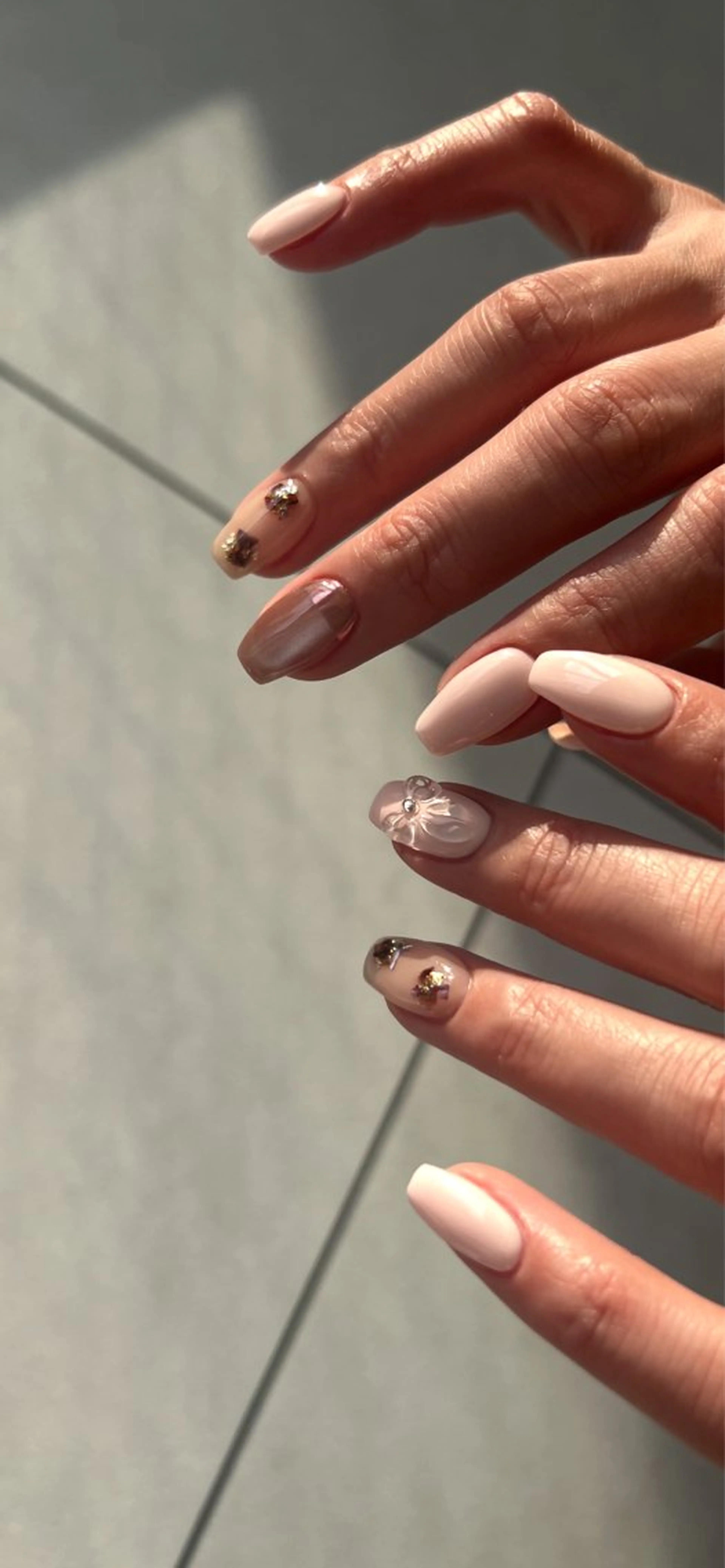 ネイル 持ち込み ニュアンスネイル ピンク ハンドネイル ハンドケア Charme. NOBUKOのネイルデザイン