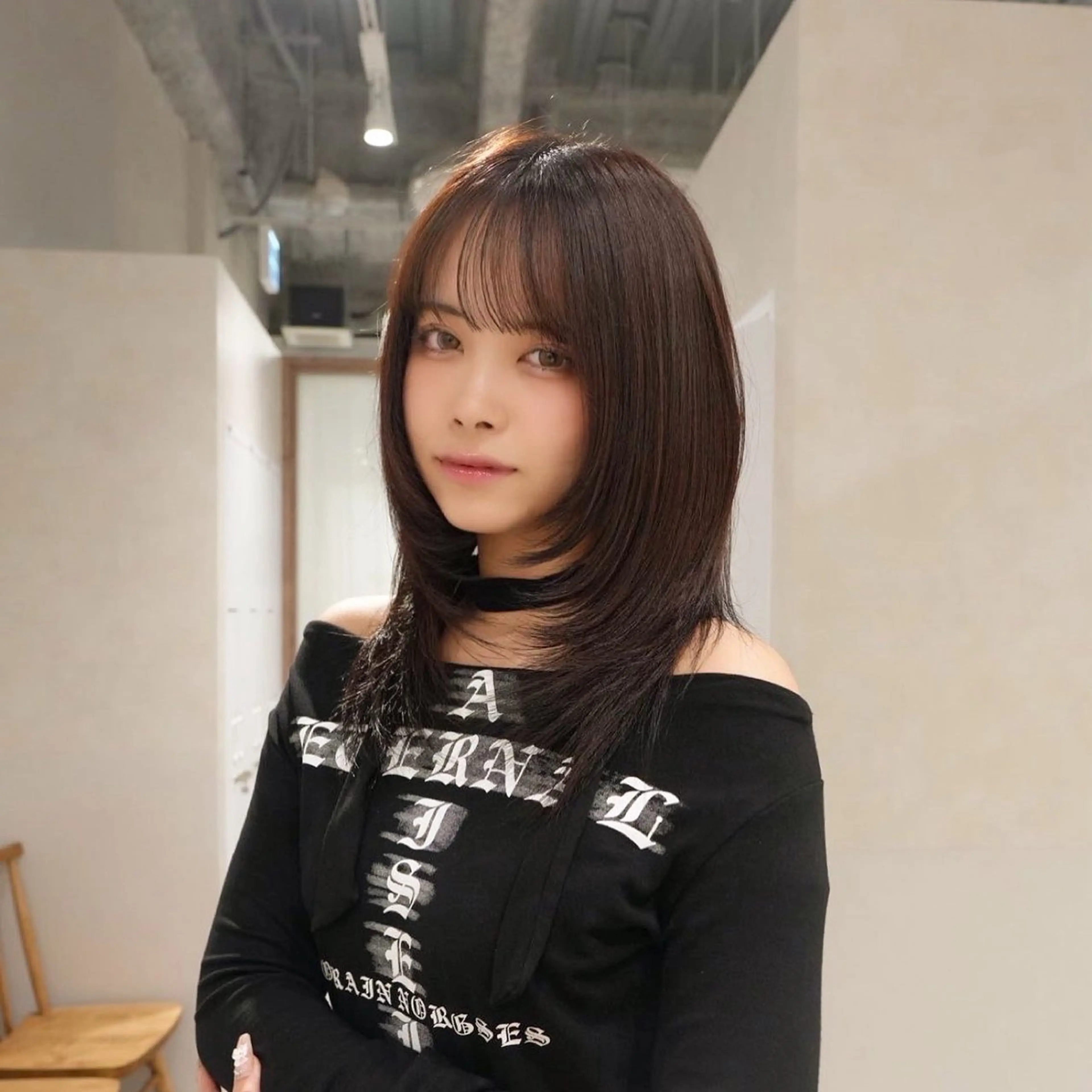 セミロング ヘアカラー 吉澤 愛心のヘアスタイル