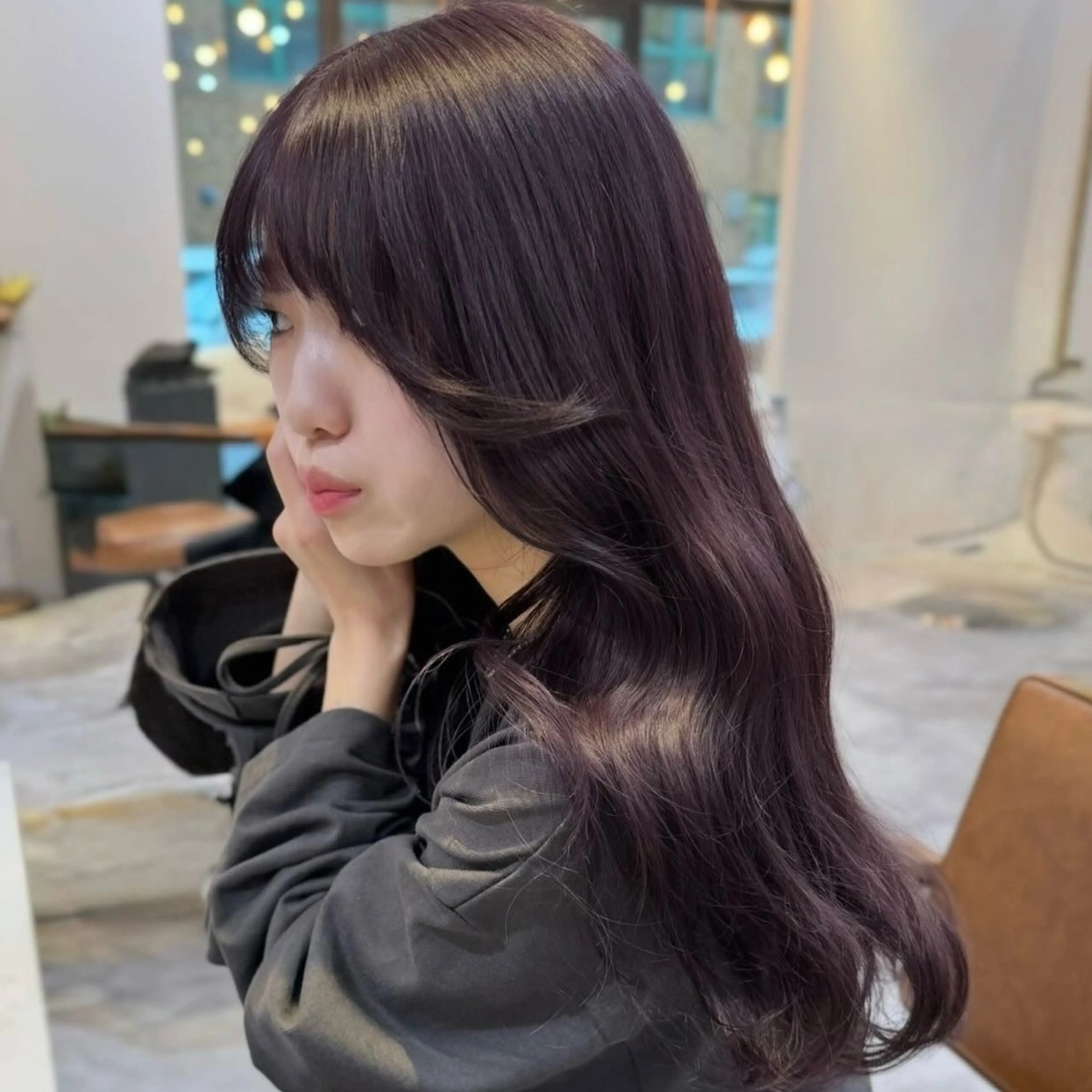 ロング カラー ヘアカラー トリートメント ruki/梅田【ラベ ンダー・グレージュ】のヘアスタイル