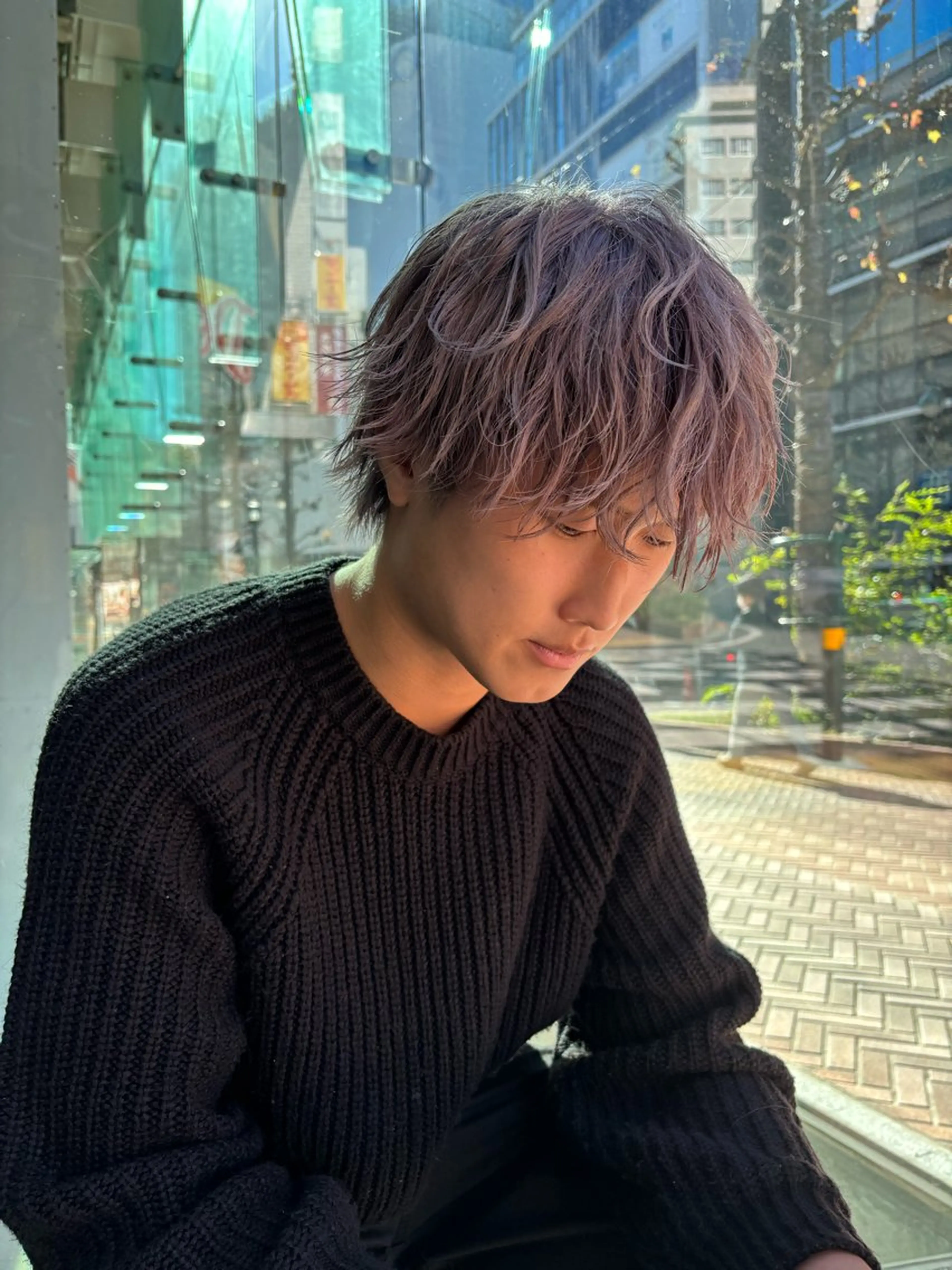 カラー メンズ カット ヘアカラー トリートメント メンズカット ‪‪/メッシュのヘアスタイル