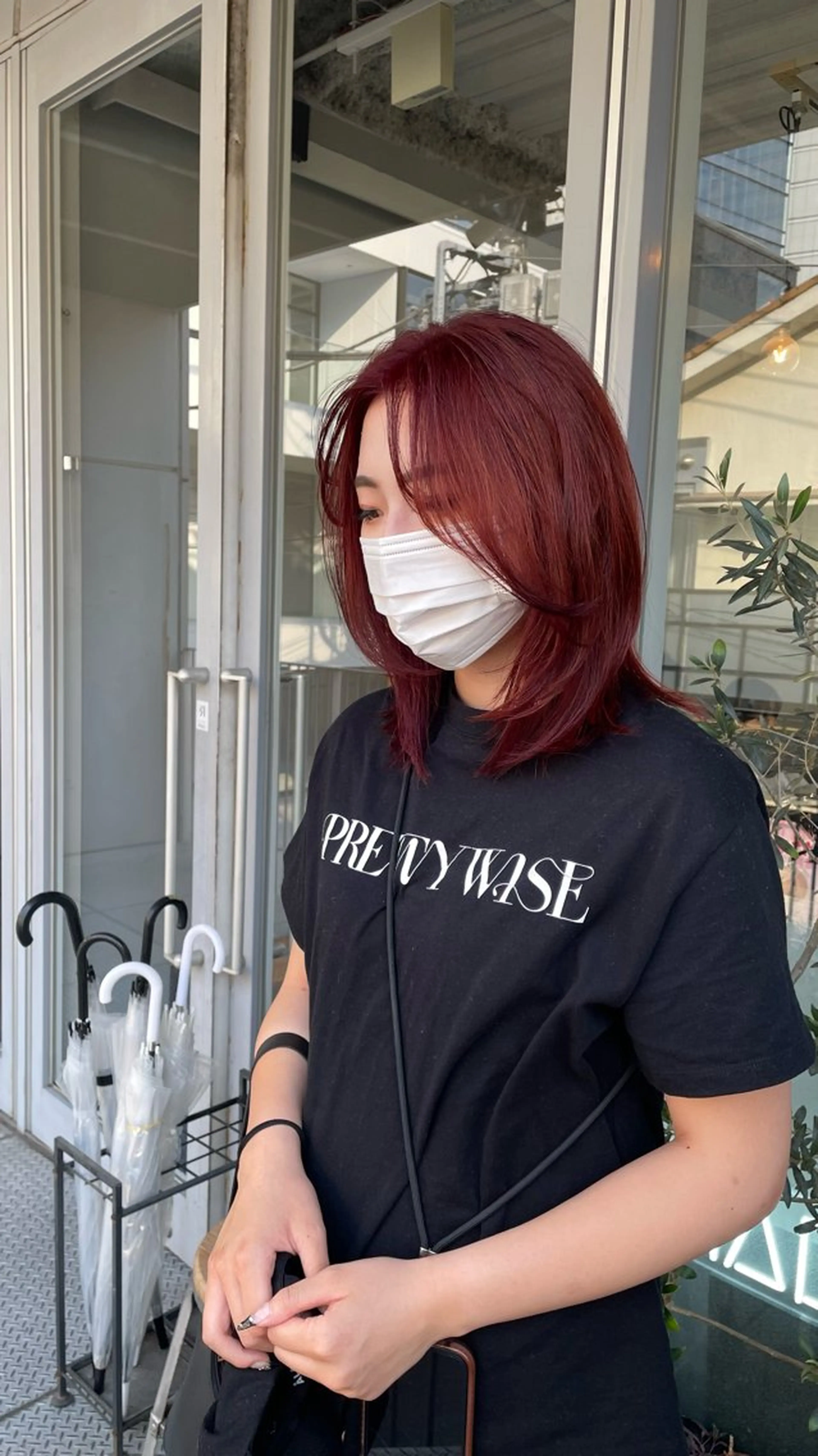 ショート カラー ヘアアレンジ メンズ レッドカラー 💐大人可愛く Kroda💐のヘアスタイル