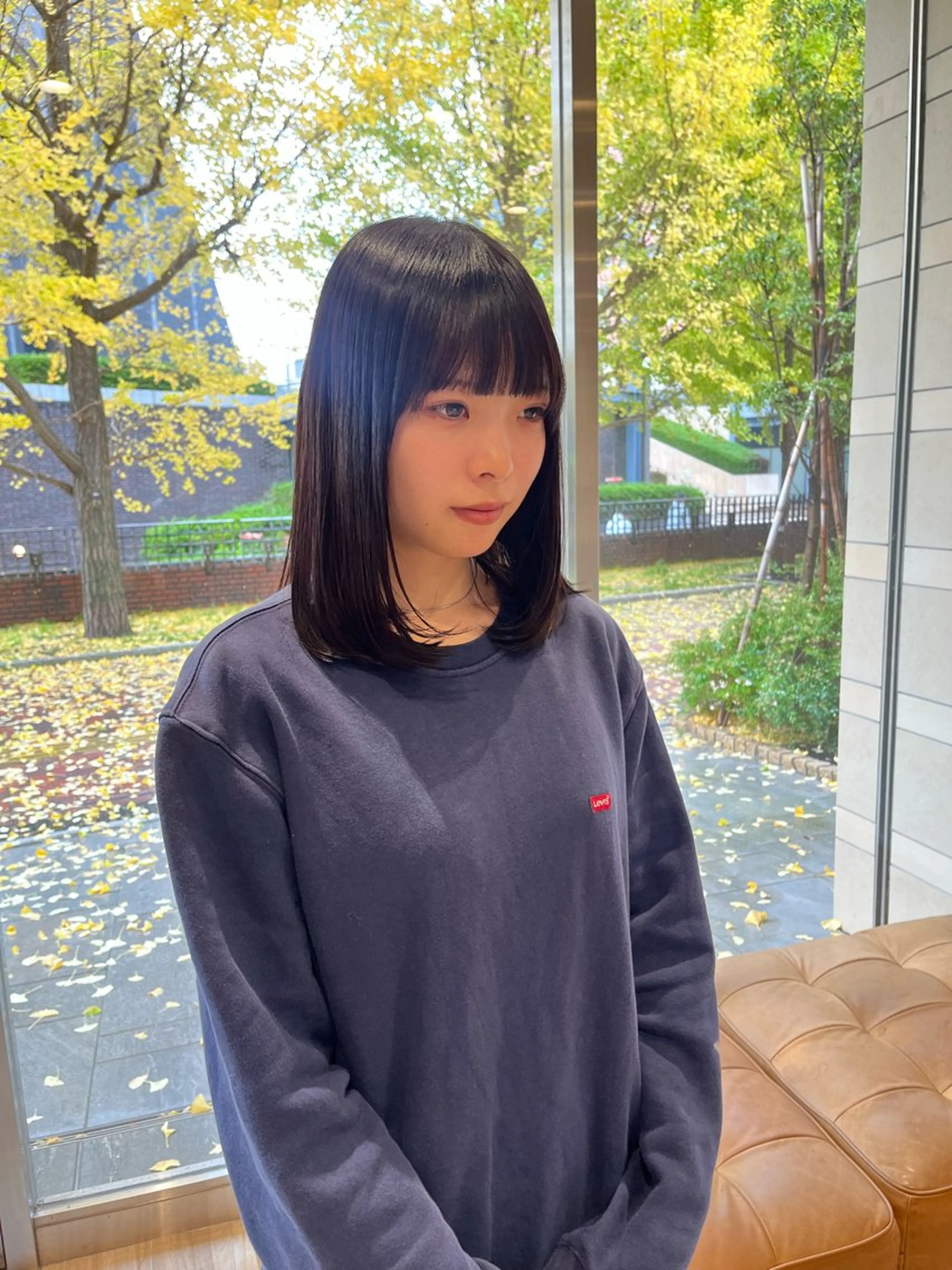 セミロング ニュアンスパーマ 曲がる縮毛矯正　爲石のヘアスタイル