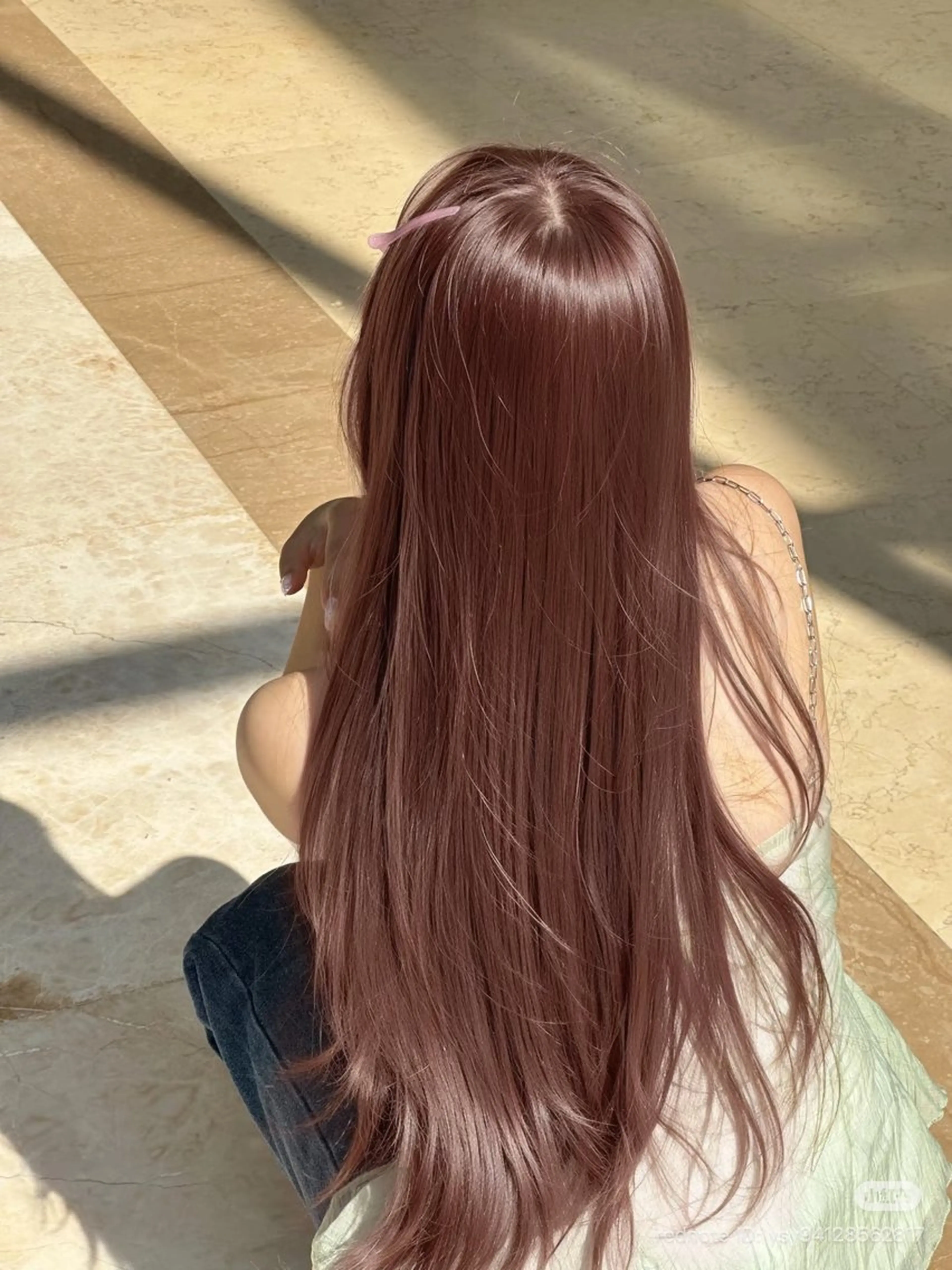 セミロング カラー ヘアカラー トリートメント ヘッドスパ うる艶韓国ヘア 🤍りんのヘアスタイル