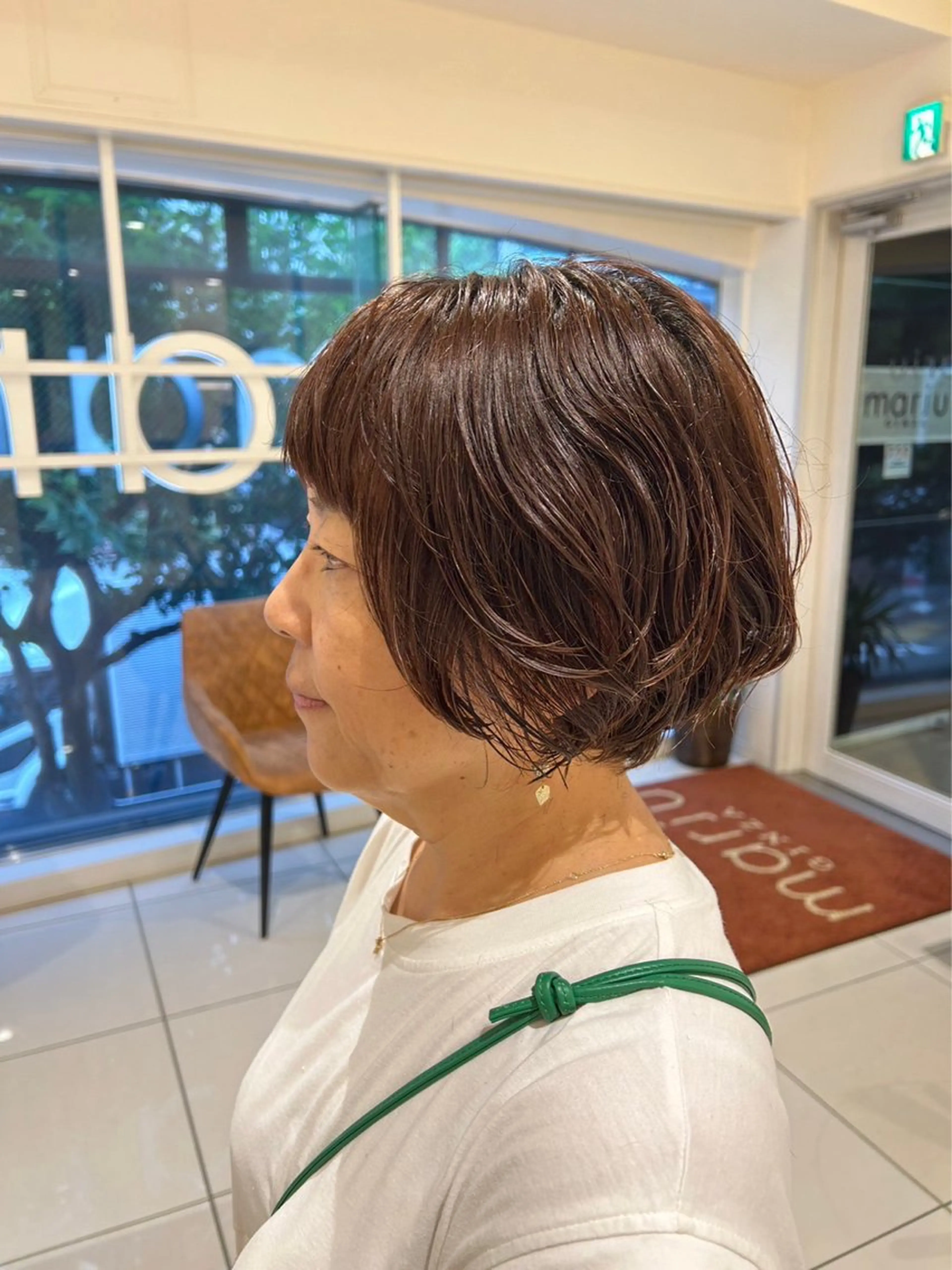 ショート パーマ 顔まわりカット🥀 原ちひろのヘアスタイル