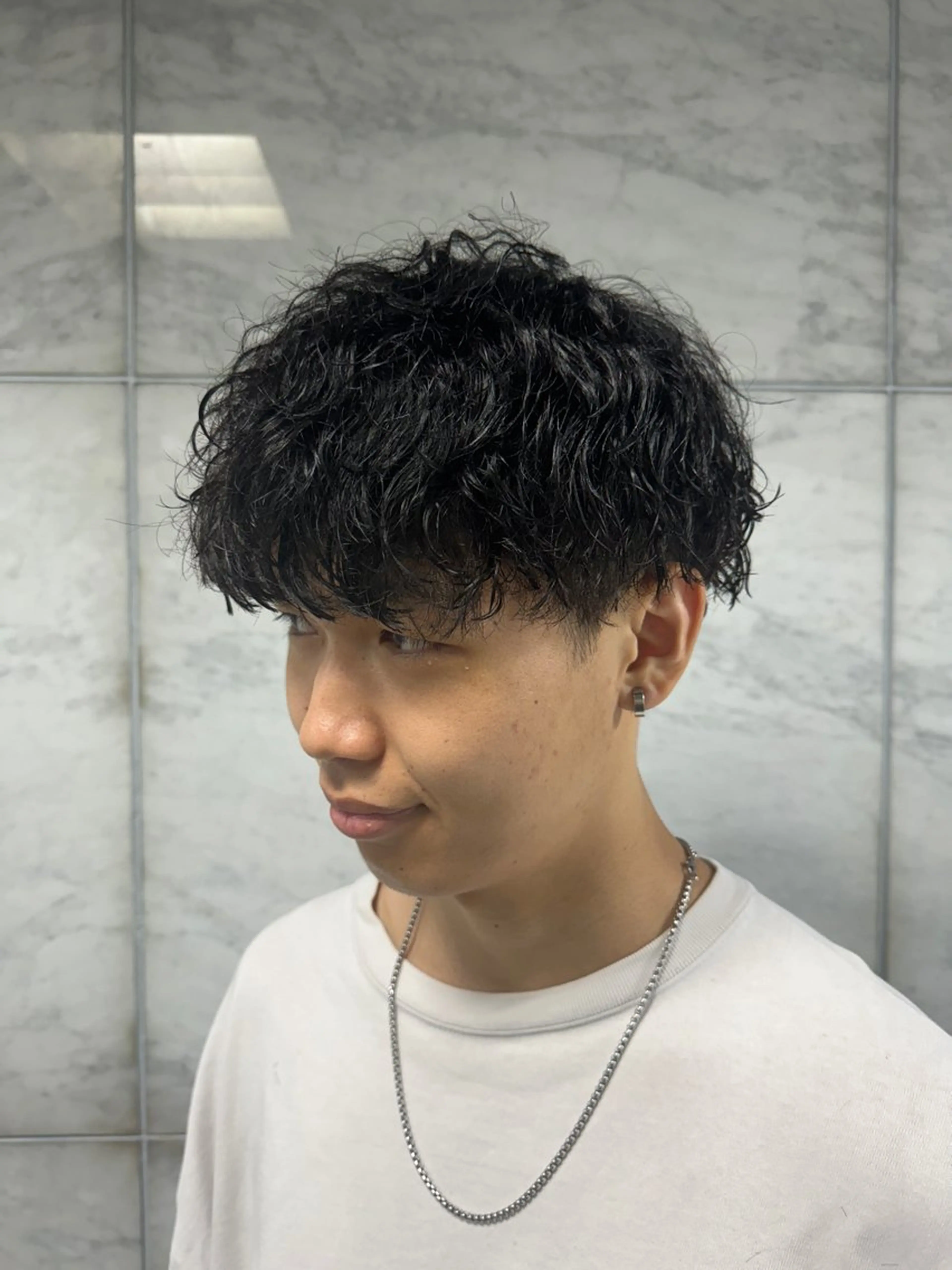 パーマ メンズ カット パーマ 京都駅/メンズサロン 山田司のヘアスタイル