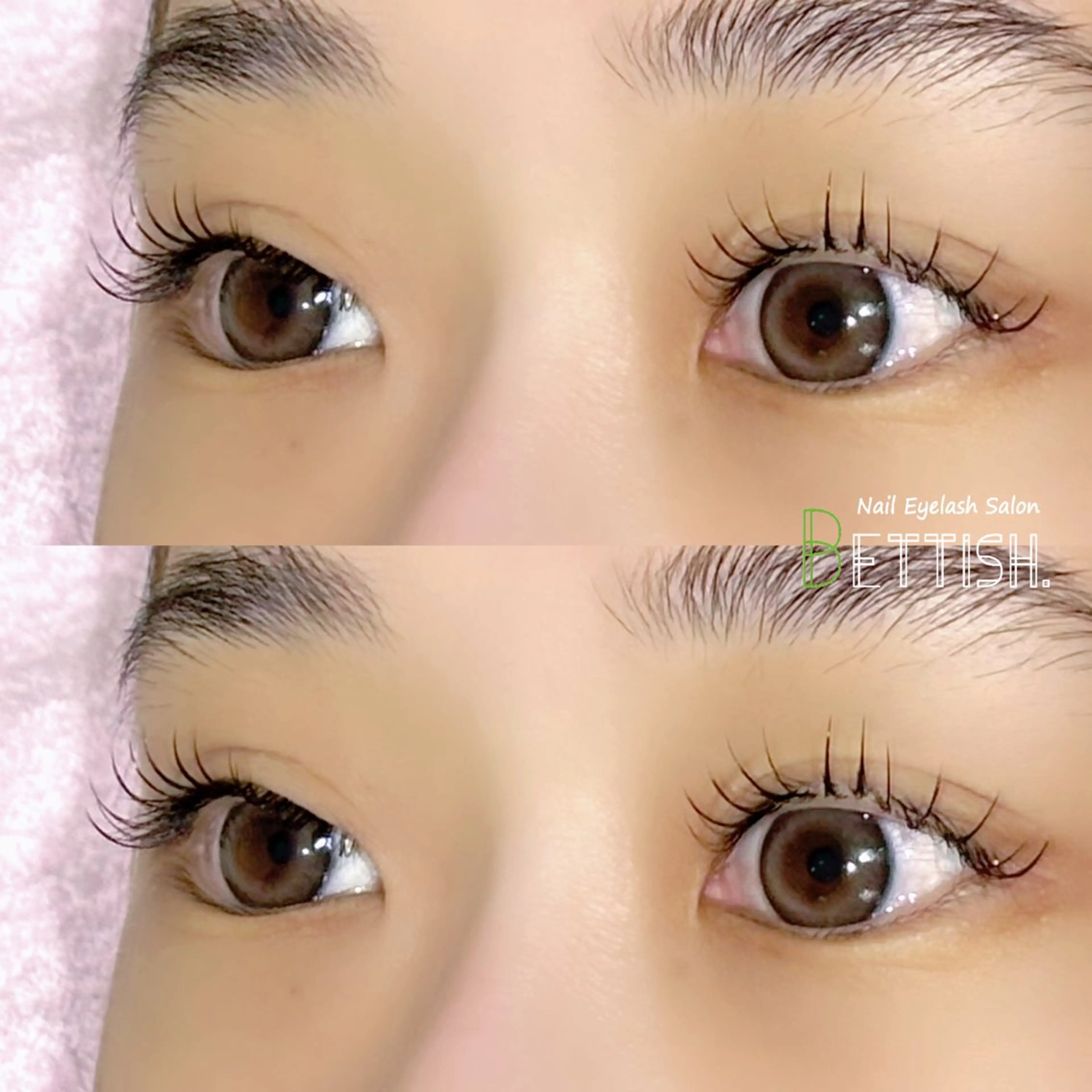 マツエク・マツパ フラットラッシュ BETTISH🩵 SERIのマツエク・マツパデザイン