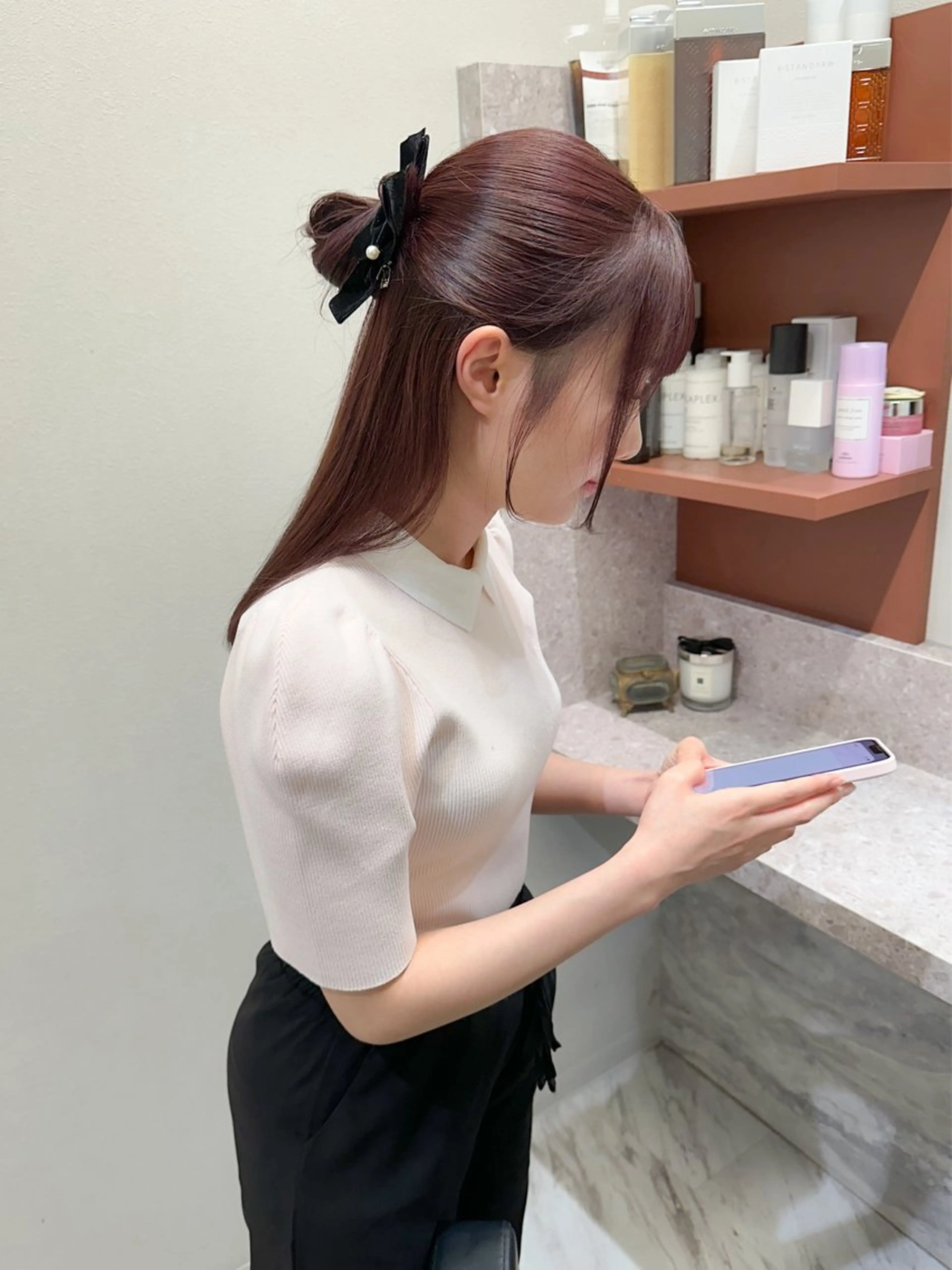 セミロング カラー ヘアアレンジ トリートメント autre所属・大久保 ひでなりのヘアスタイル