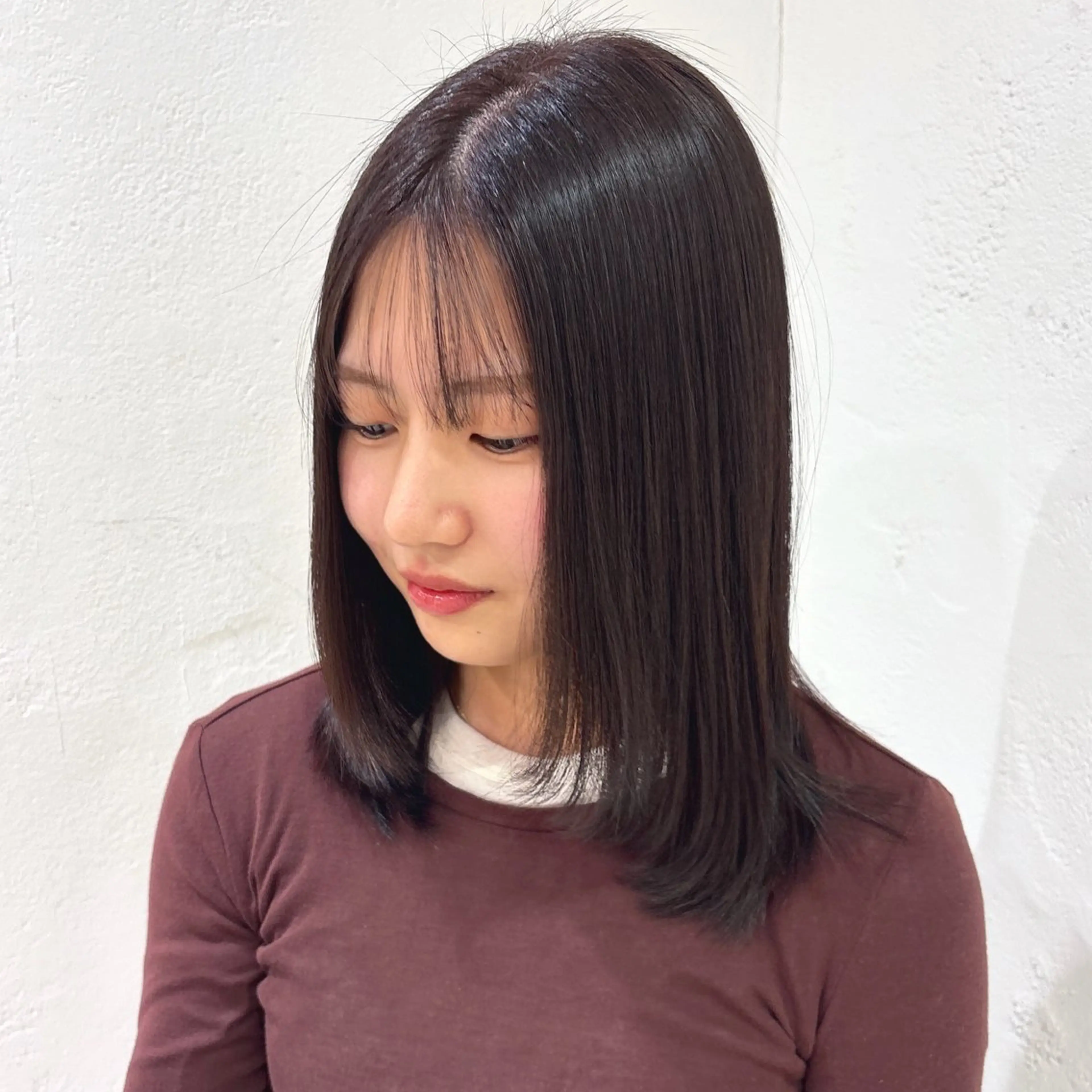 セミロング カラー 縮毛矯正 艶髪/柔らかカラー /アレンジ🪞あまにのヘアスタイル