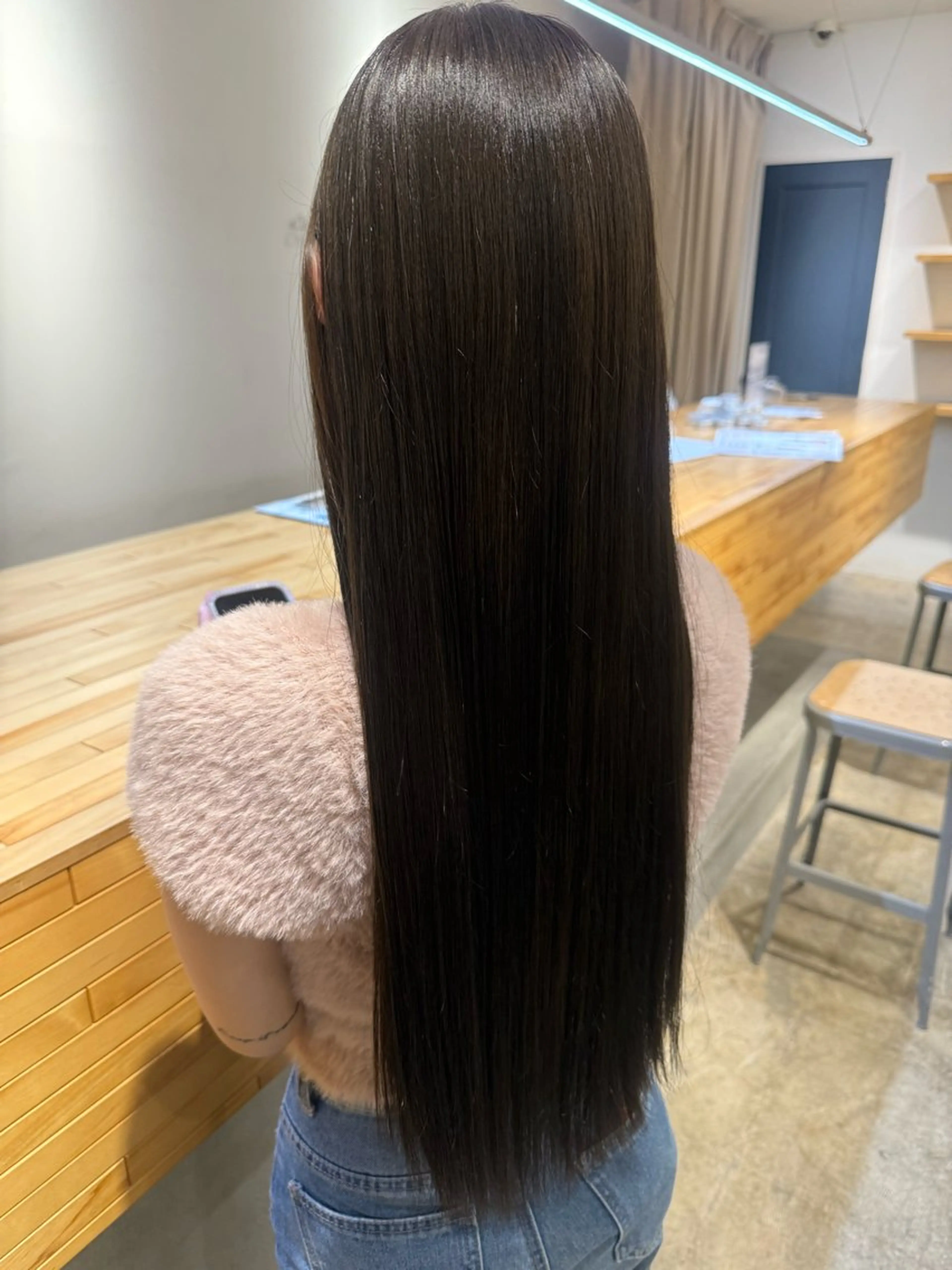 ロング カラー ヘアカラー NAVY 日 和のヘアスタイル